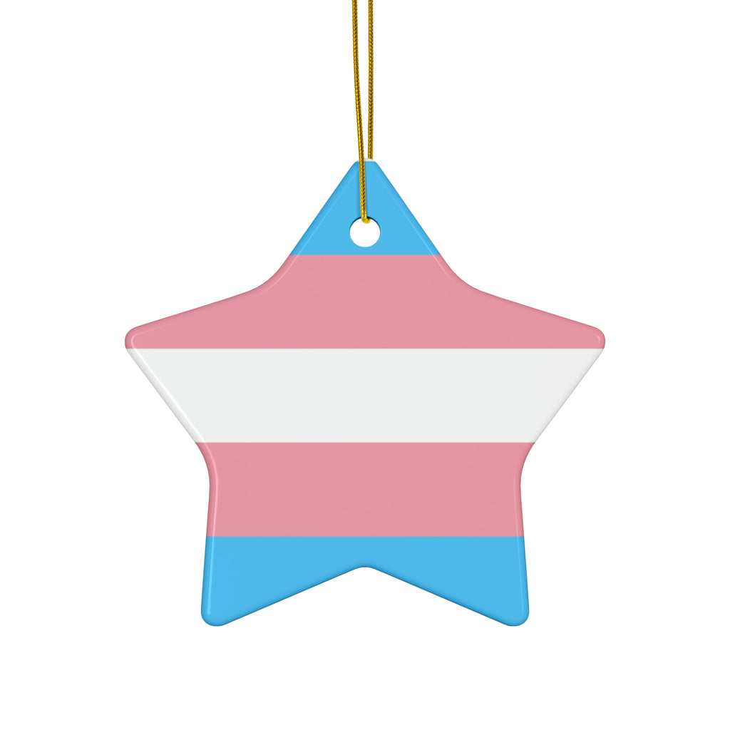 Transgender Pride Ceramic Ornament - 4 shapes
