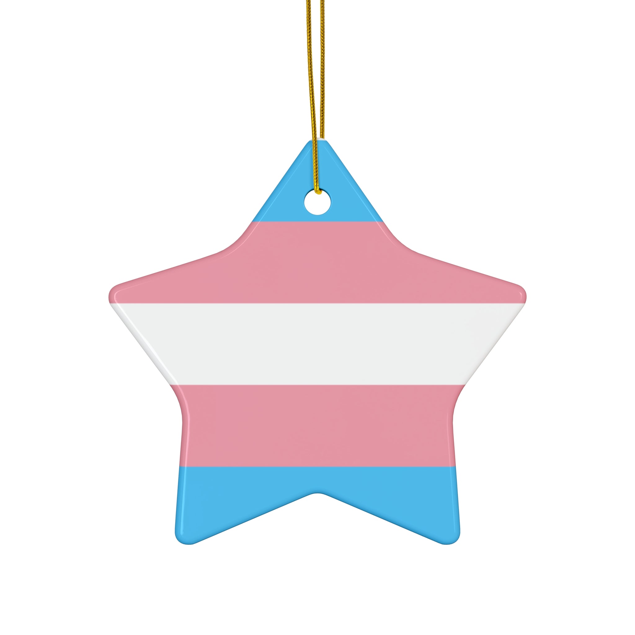 Transgender Pride Ceramic Ornament - 4 shapes
