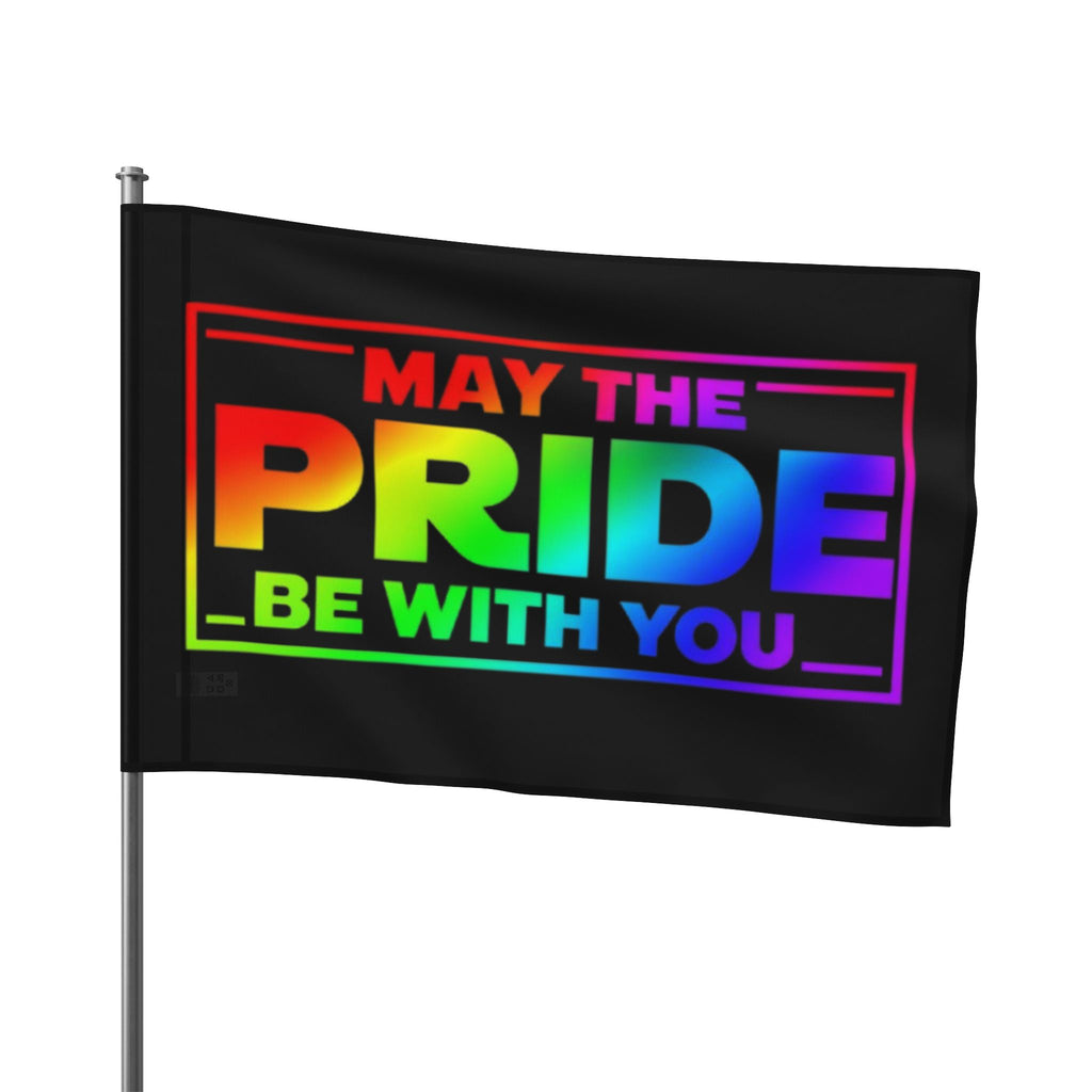 May the Pride Be With You Flag - Aesthetic LGBTQ+ Banner for Celebration & Home Decor