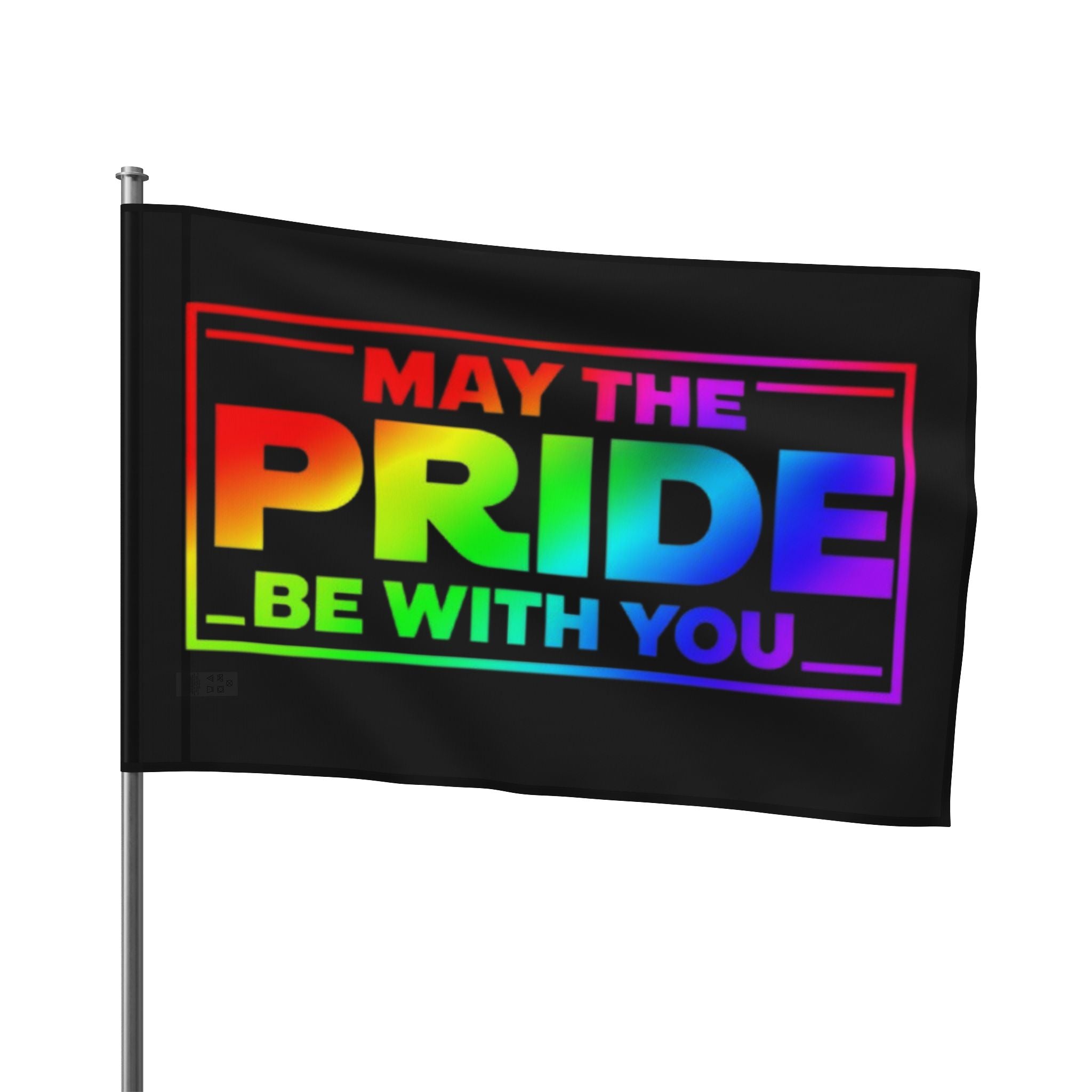 May the Pride Be With You Flag - Aesthetic LGBTQ+ Banner for Celebration & Home Decor