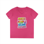Queer People Belong Everywhere V-Neck T-Shirt for Pride and Everyday Wear