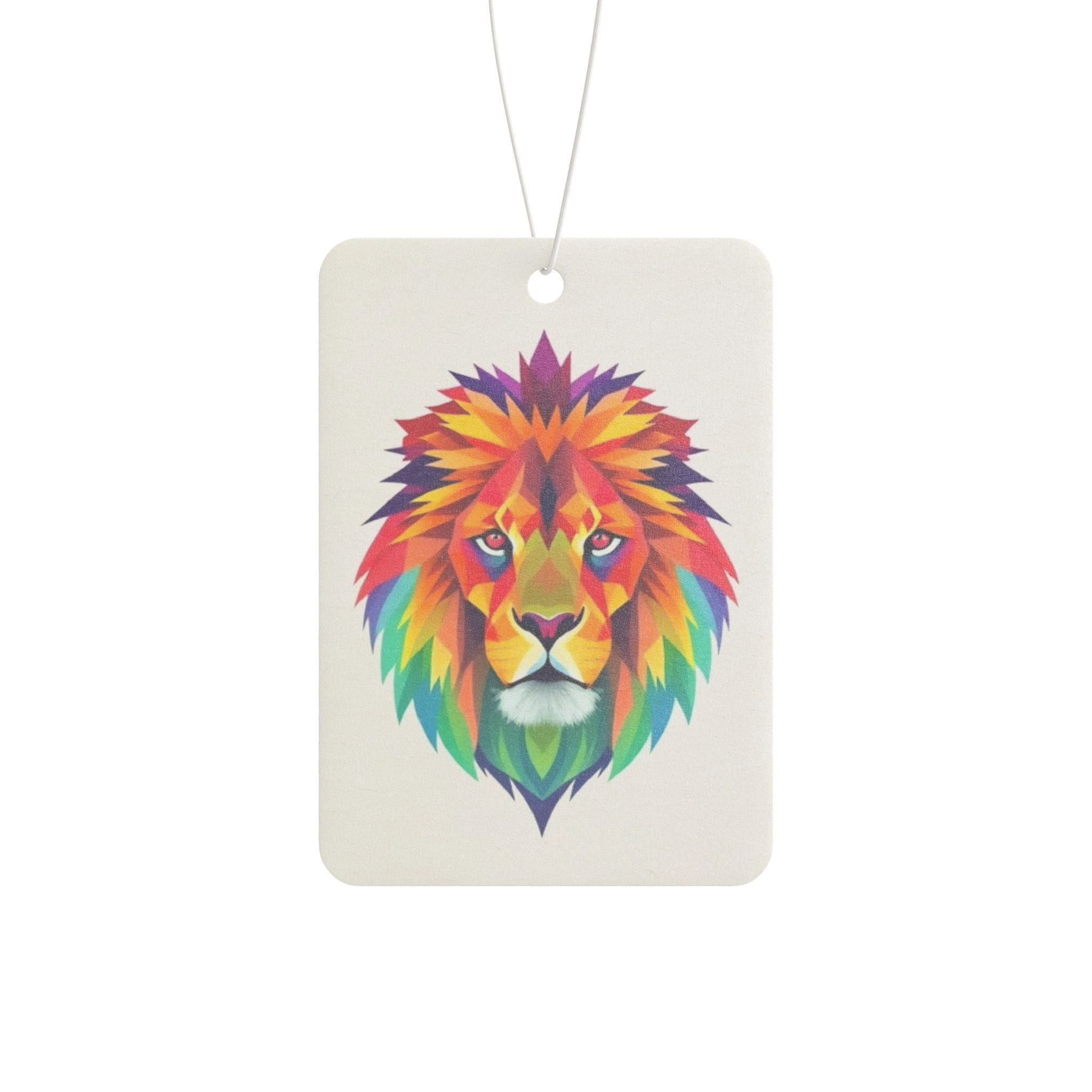 Rainbow Fractal Lion - Car Air Freshener - Eclectic and Aromatic