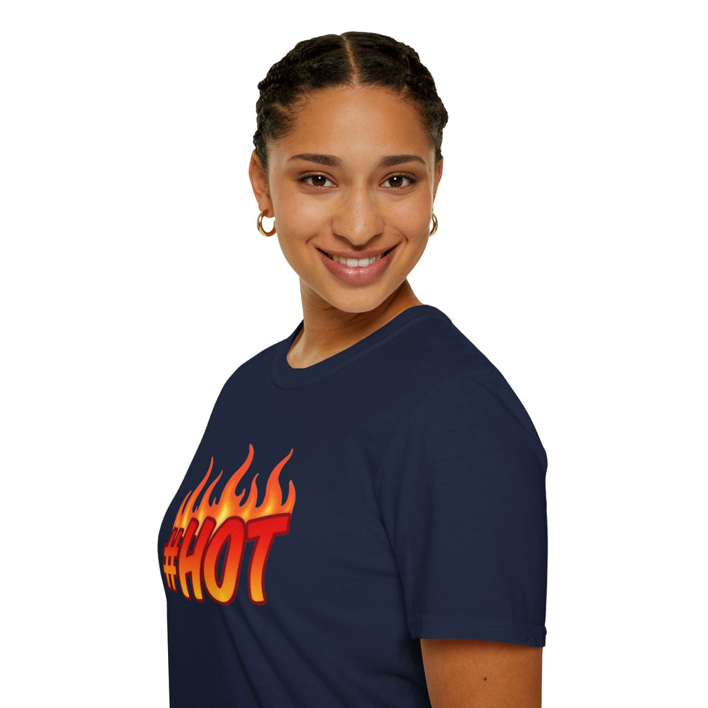 #HOT T-Shirt – Trendy Hashtag Fire Design