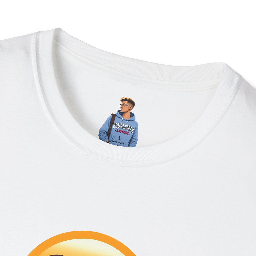 Unisex Softstyle T-Shirt with Eye Roll Emoji | Casual Graphic Tee for Everyday Humor