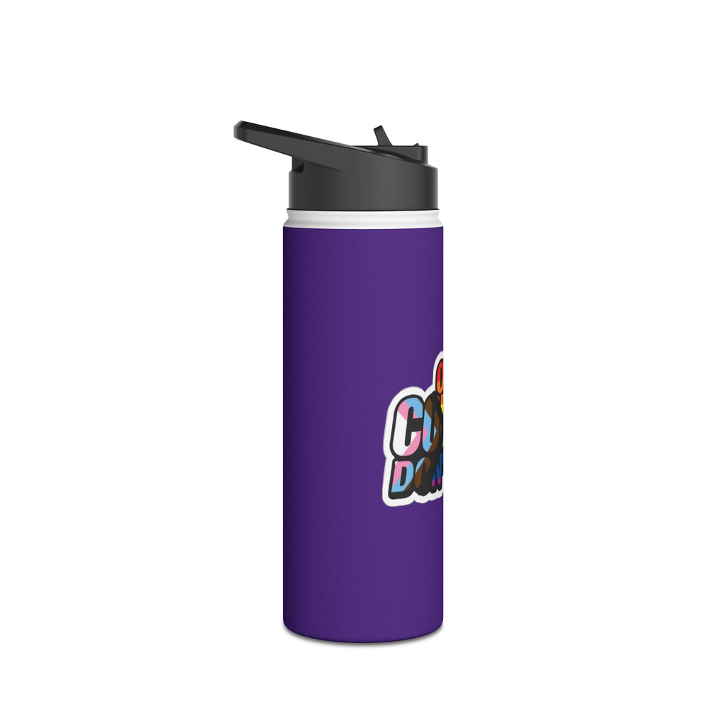 Teaching While Queer Stainless Steel Water Bottle - Perfect for Educators and Allies