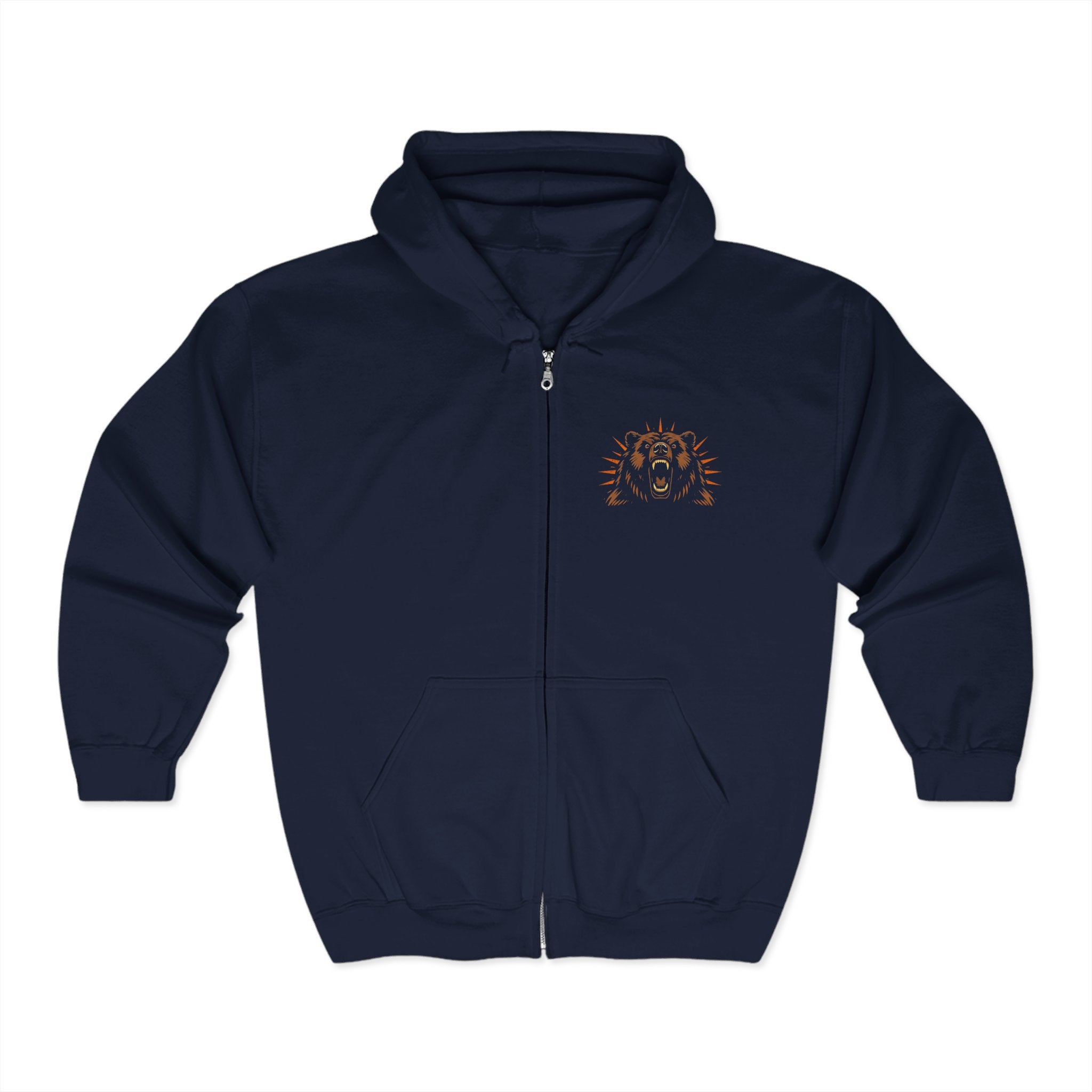 I Am The Bear Zip-Up Hoodie - Cozy Outdoor Style