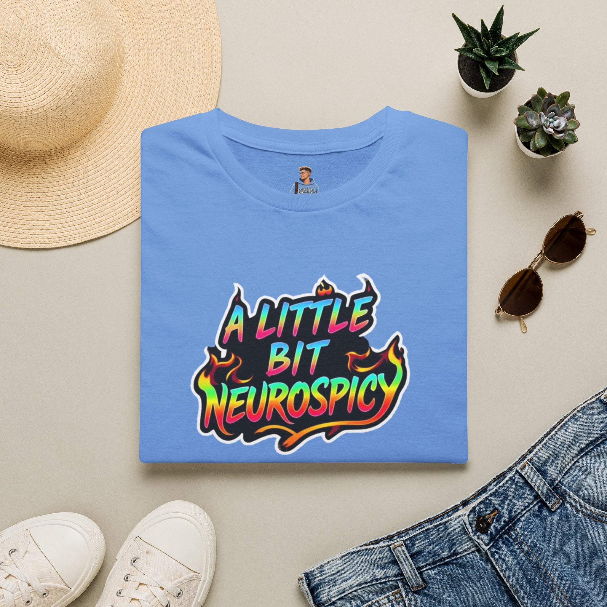 A Little Bit Neurospicy Unisex Softstyle T-Shirt - Fun & Quirky Graphic Tee for Neurodivergent Awareness
