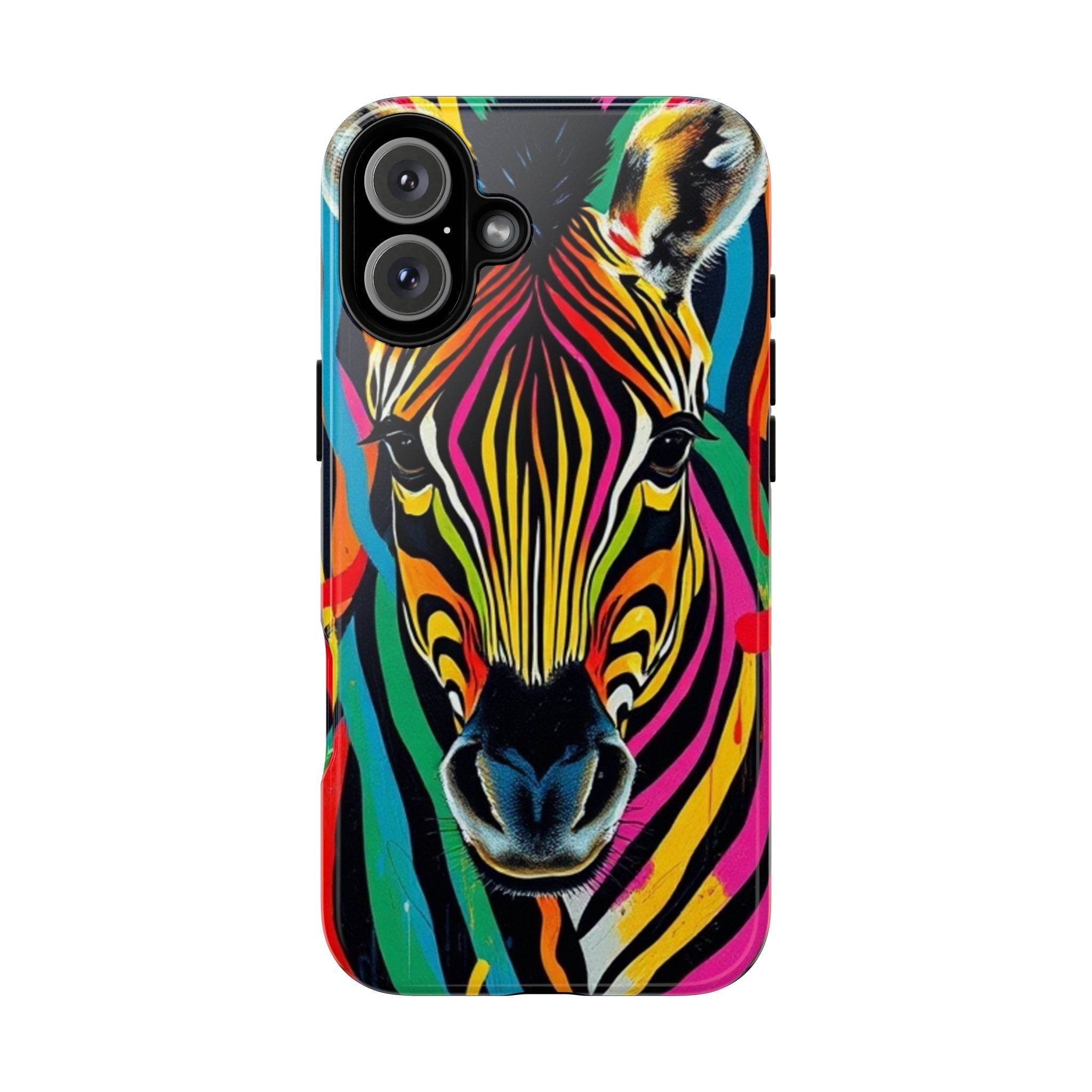 Android OR iPhone Compatible Cases - Rainbow Zebra Design - Unique Tough Cases