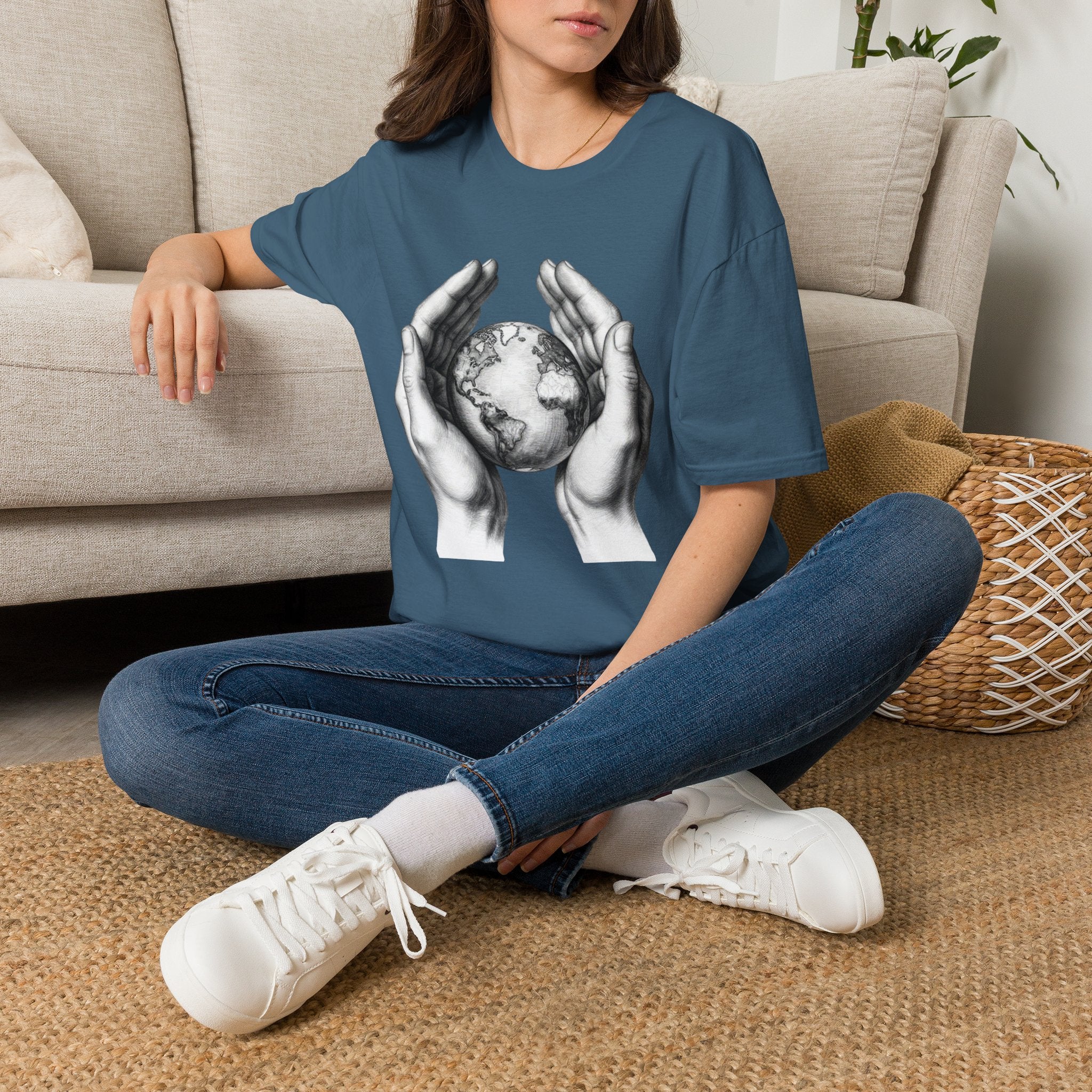 Earth in Your Hands T-Shirt — Protect the Planet Graphic Tee