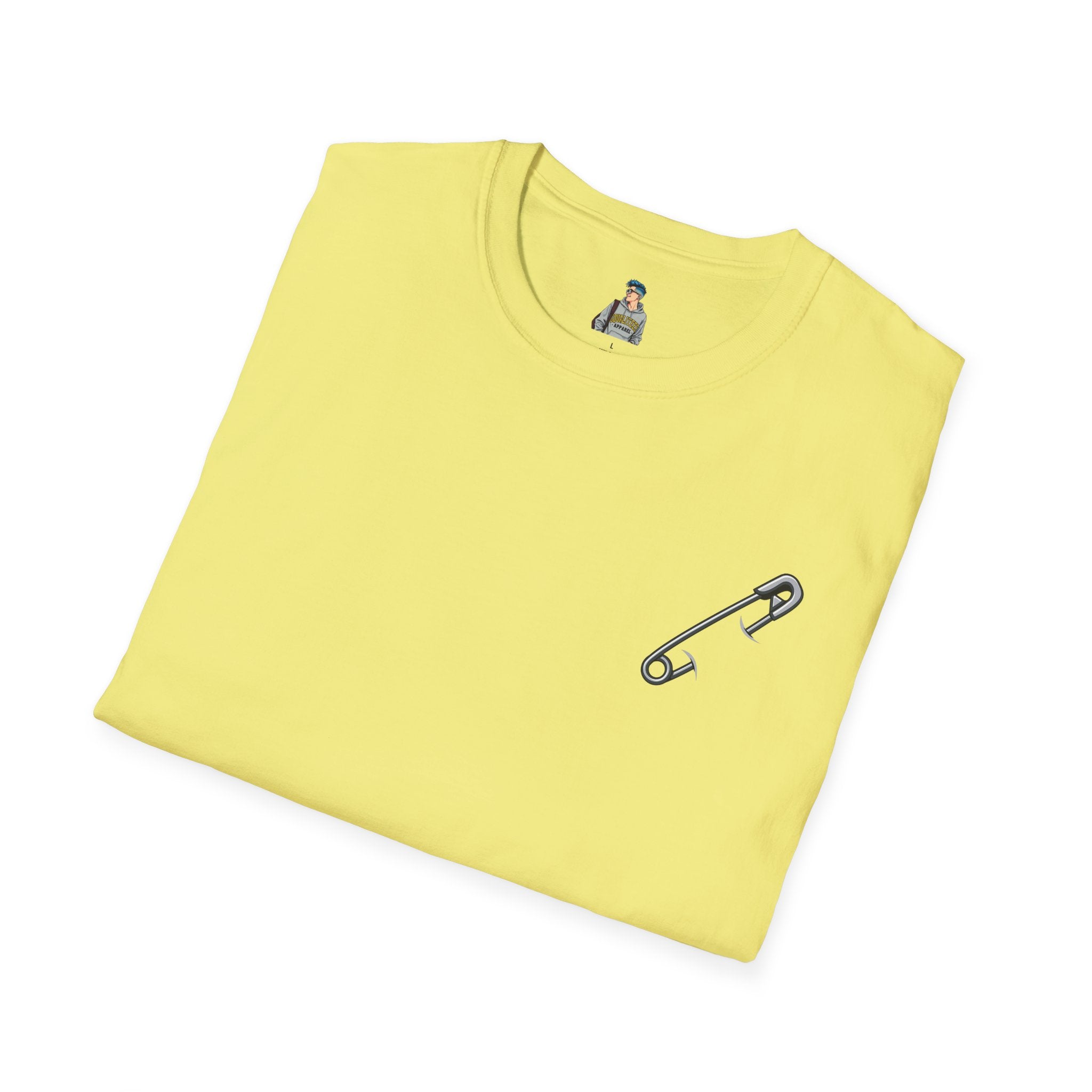Live and Let Live Safety Pin Unisex Softstyle T-Shirt - Casual LGBTQ+ Pride Tee