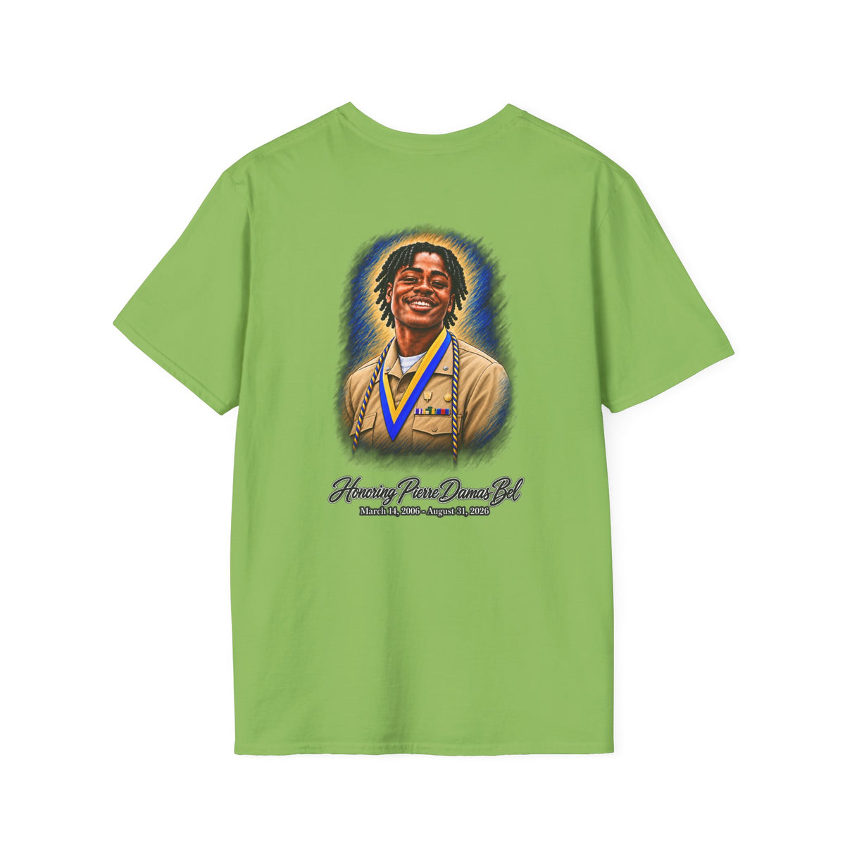 Portrait Front and Back - In Memory of Pierre Damas Bel T-Shirt