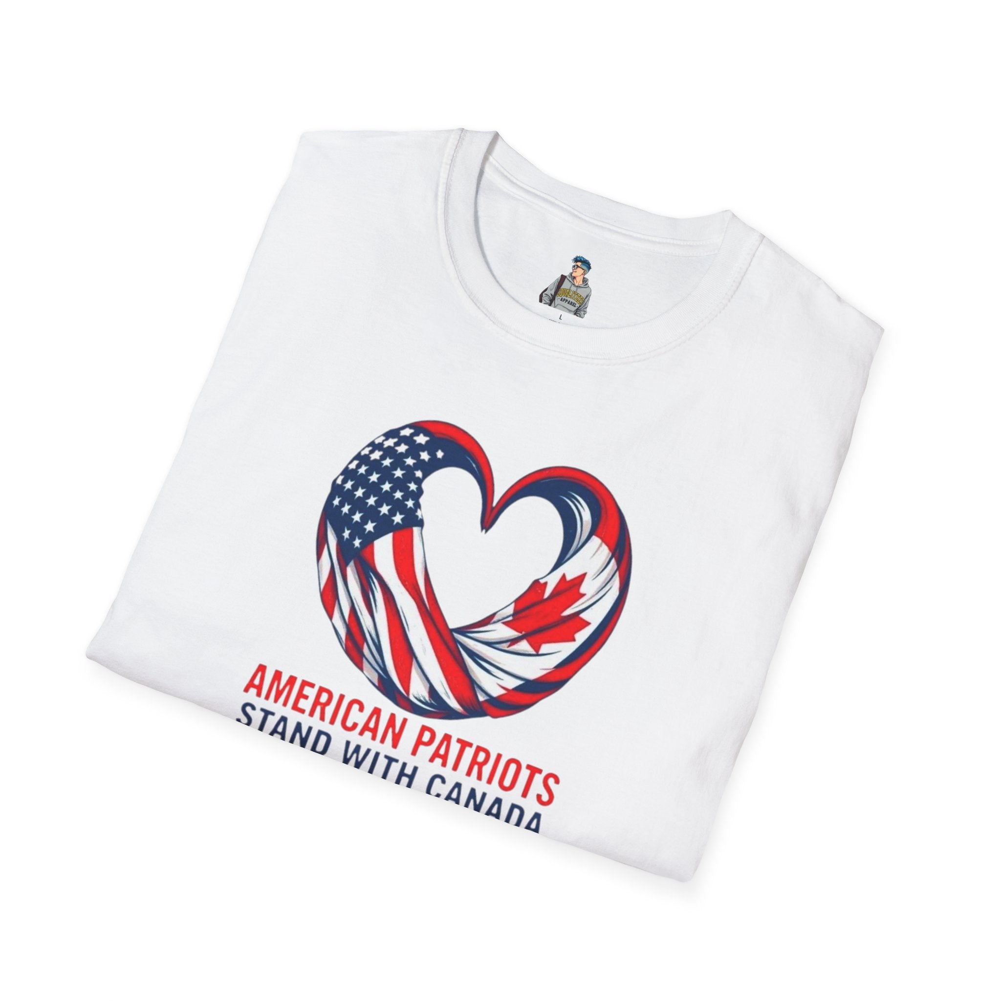American Patriots Stand with Canada Unisex Softstyle T-Shirt
