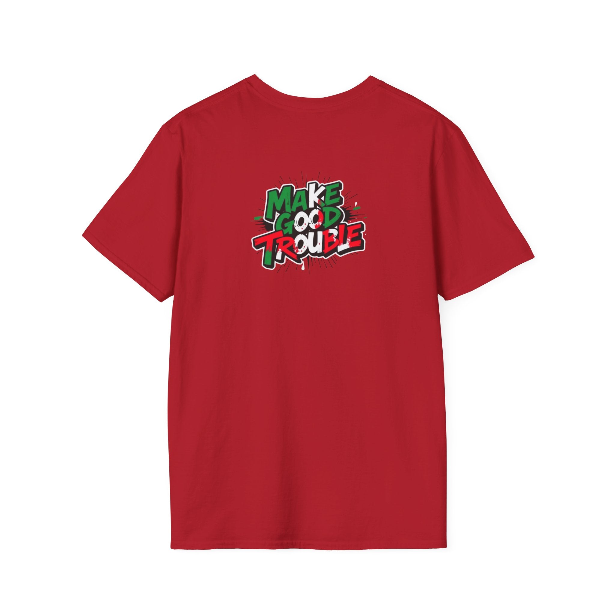 Make Good Trouble Unisex Softstyle T-Shirt | Fun Graphic Tee for Activists & Trendsetters