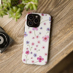 Floral Pink Wildflower Tough Phone Case for iPhone