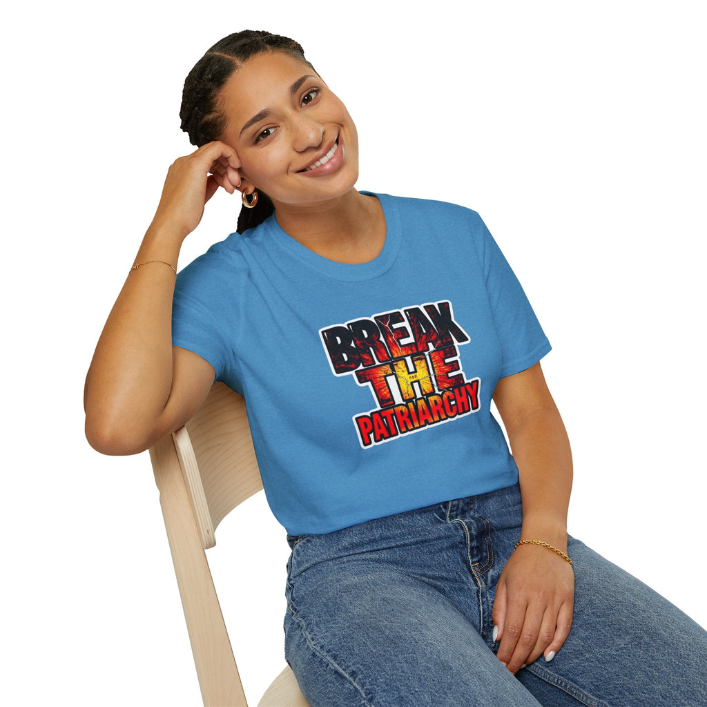 Break the Patriarchy Unisex Softstyle T-Shirt - Empowerment Wear for Social Change