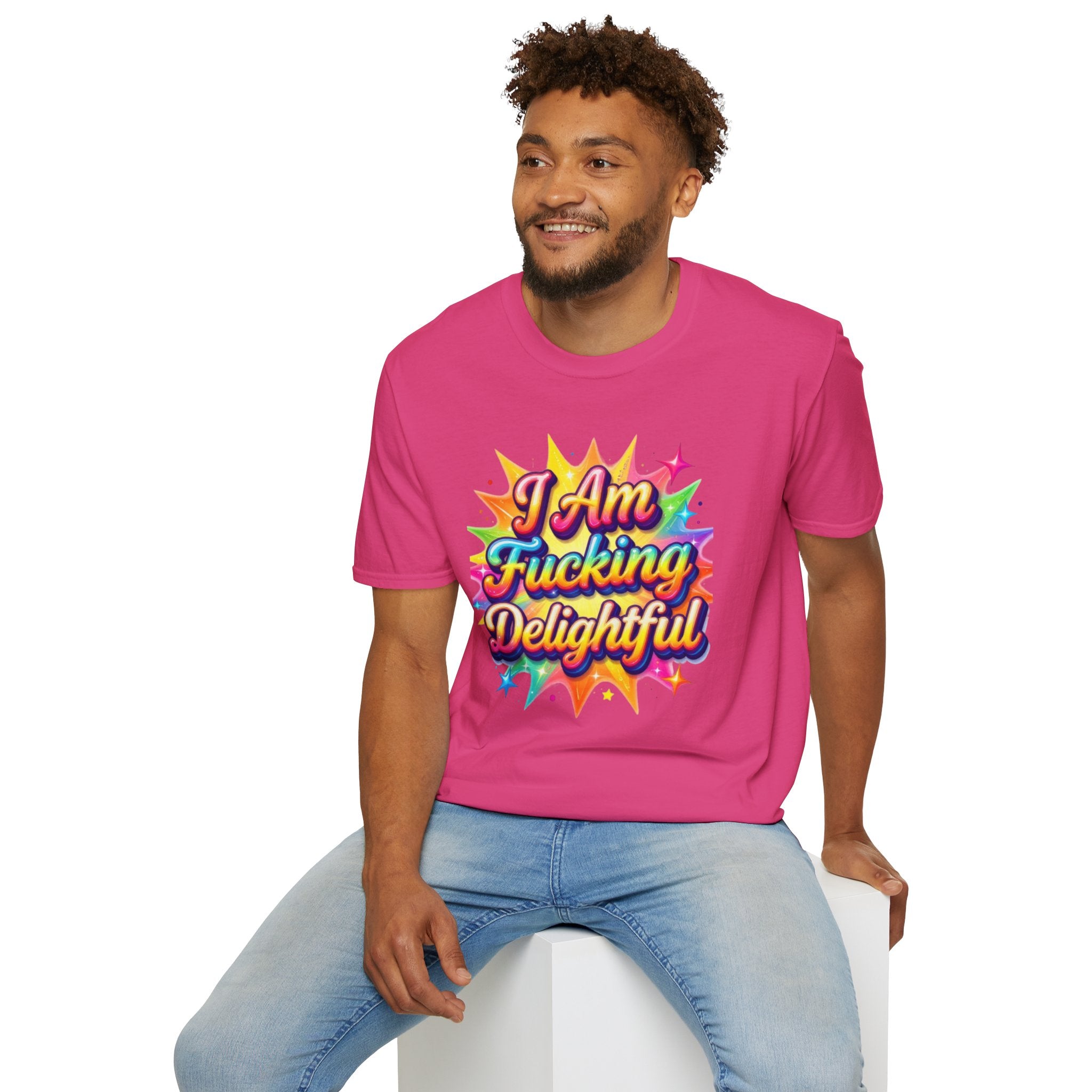 I Am Fucking Delightful T-Shirt - Bold Rainbow Self-Love Graphic Tee