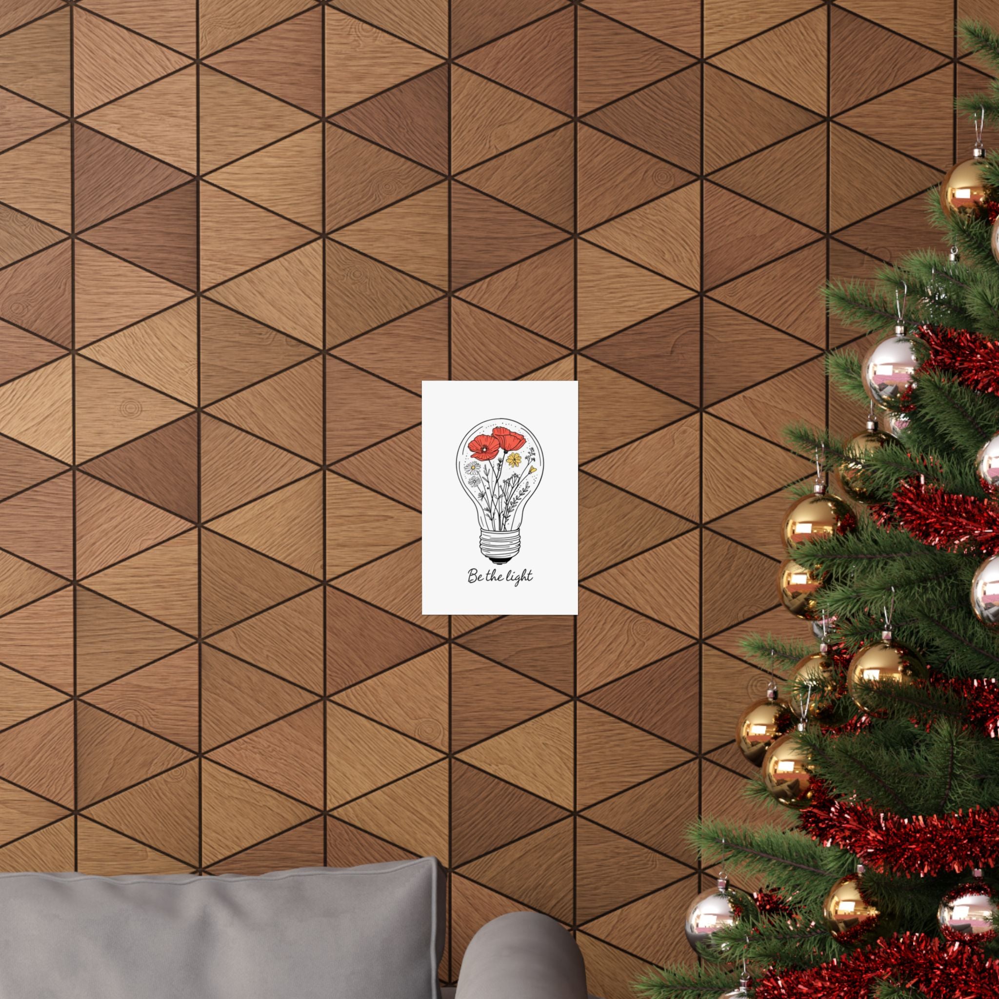 Inspirational Matte Vertical Poster - 'Be the Light'