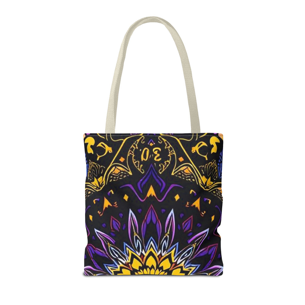 Purple & Yellow Design Tote Bag