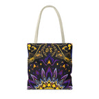 Purple & Yellow Design Tote Bag