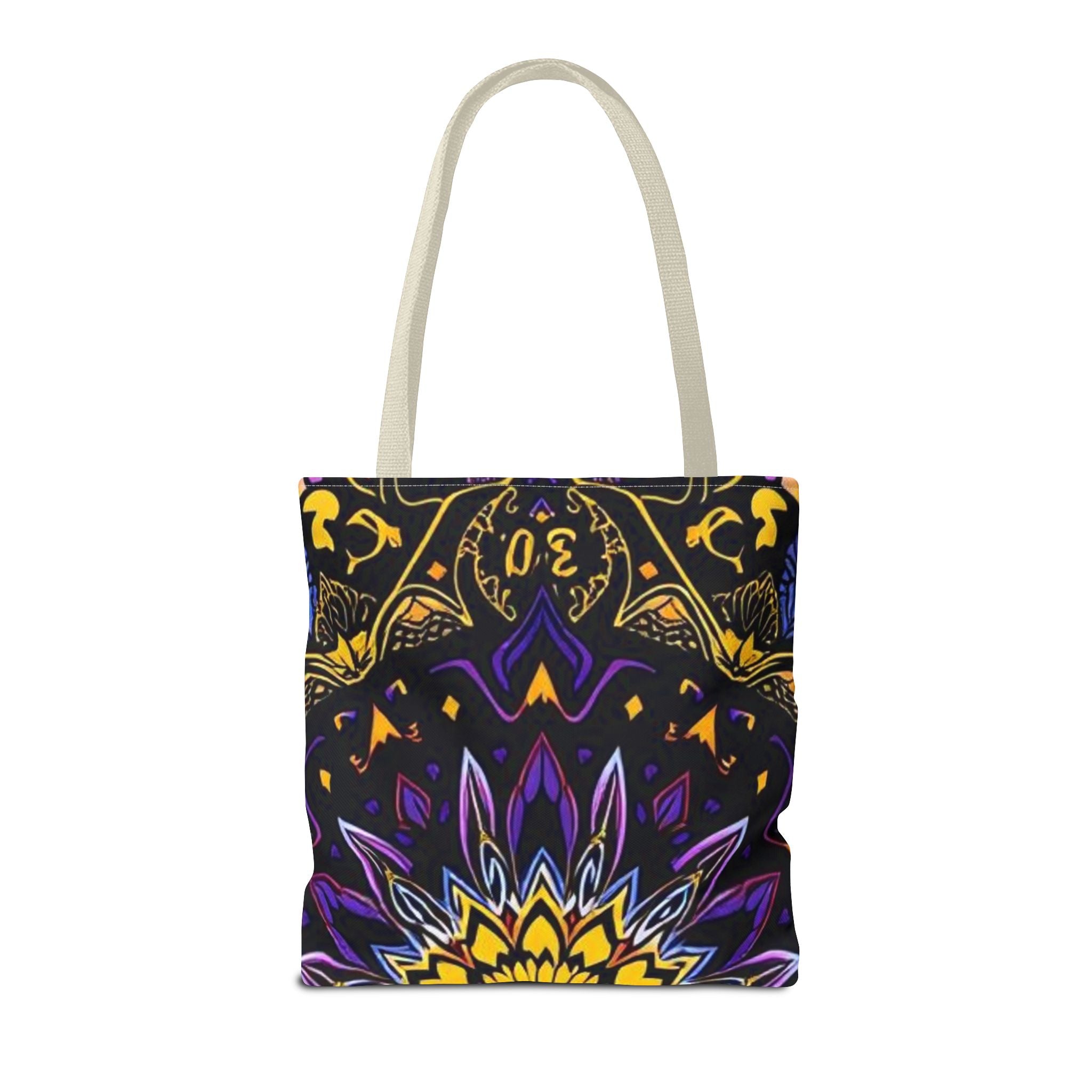 Purple & Yellow Design Tote Bag