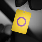 Intersex Pride Flag Car Air Freshener - Eclectic and Aromatic
