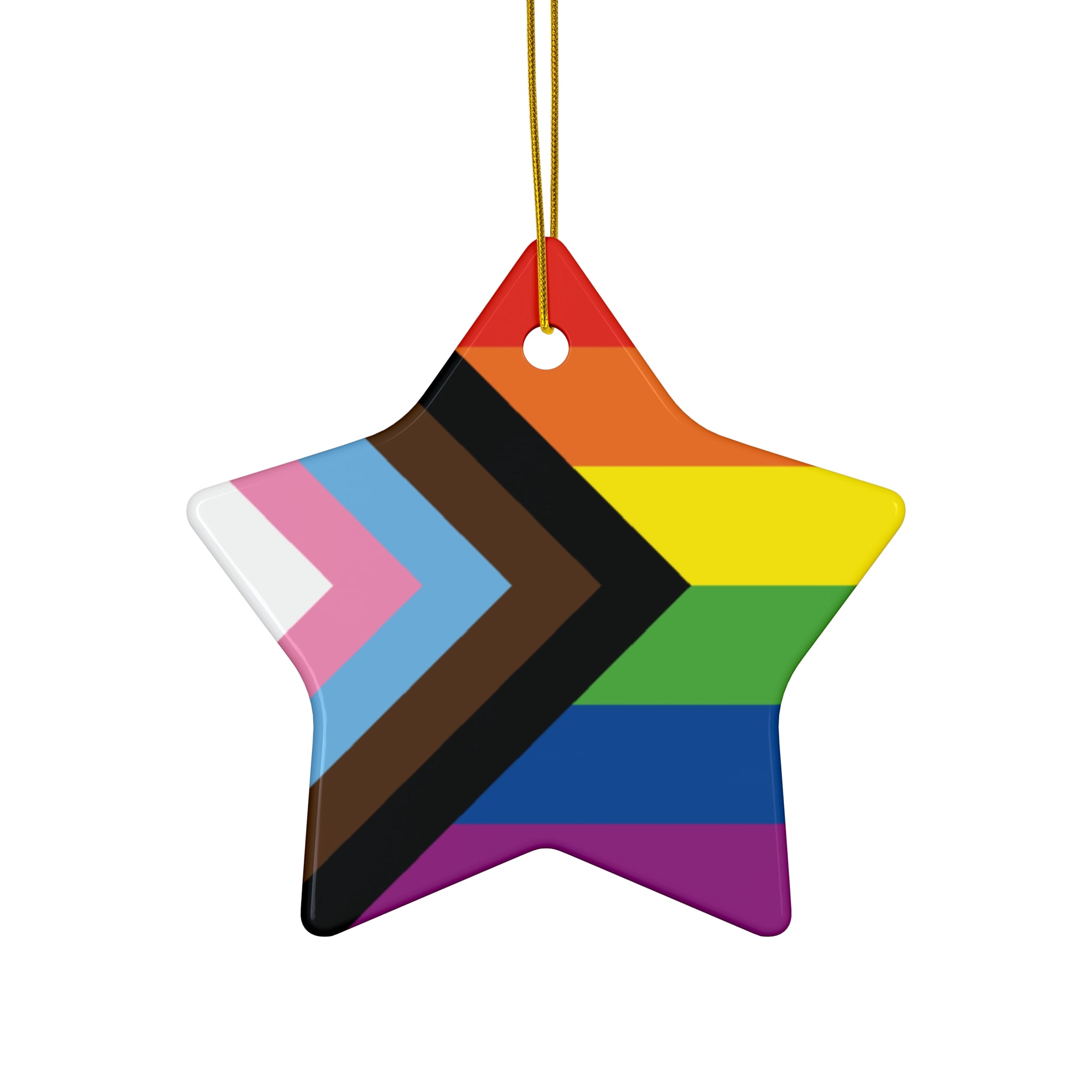 Pride Celebration Ceramic Ornaments - 4 Colorful Shapes