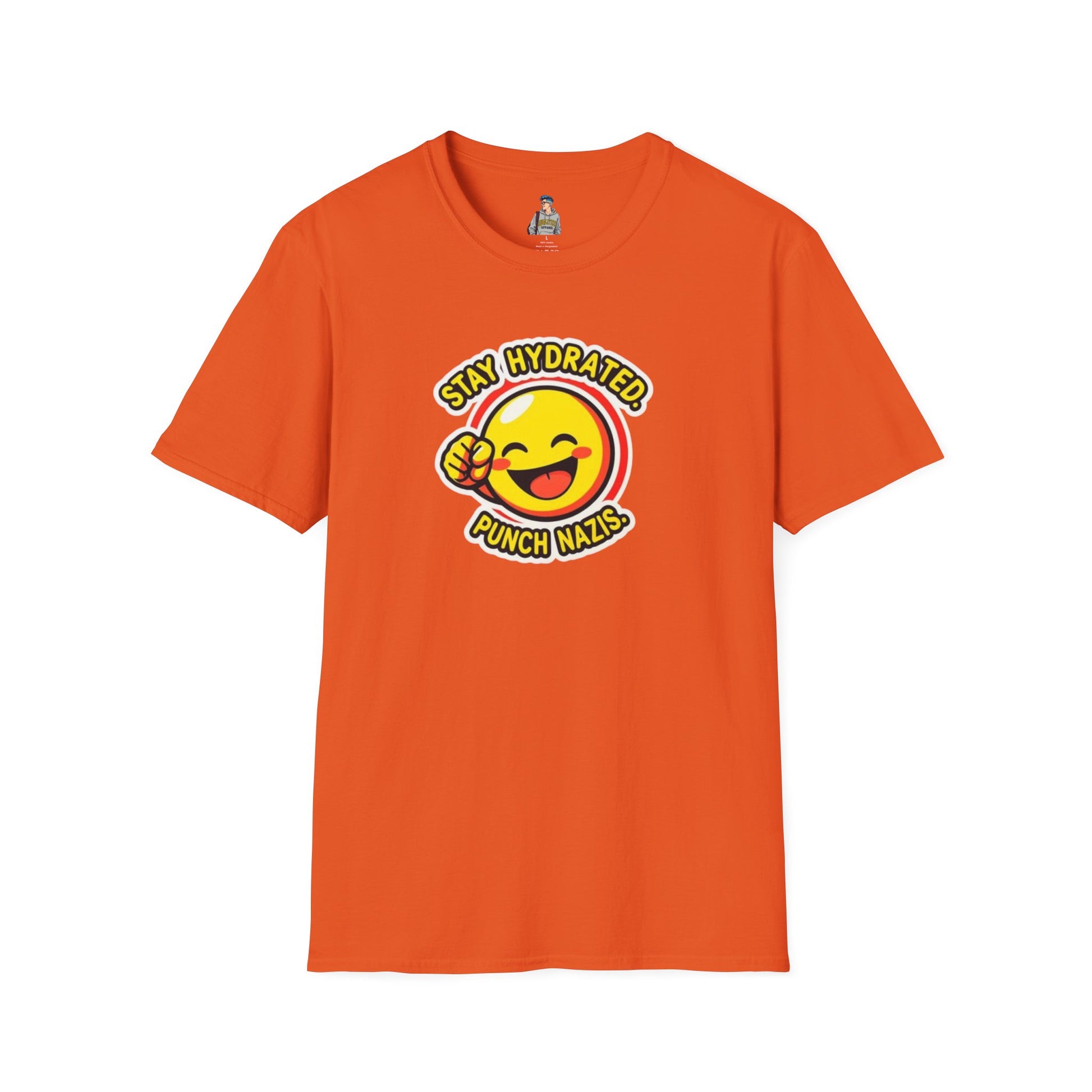 Stay Hydrated, Punch Nazis Funny Emoji T-Shirt