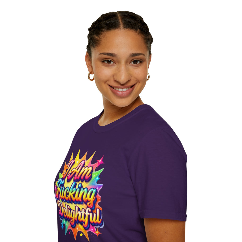 I Am Fucking Delightful T-Shirt - Bold Rainbow Self-Love Graphic Tee
