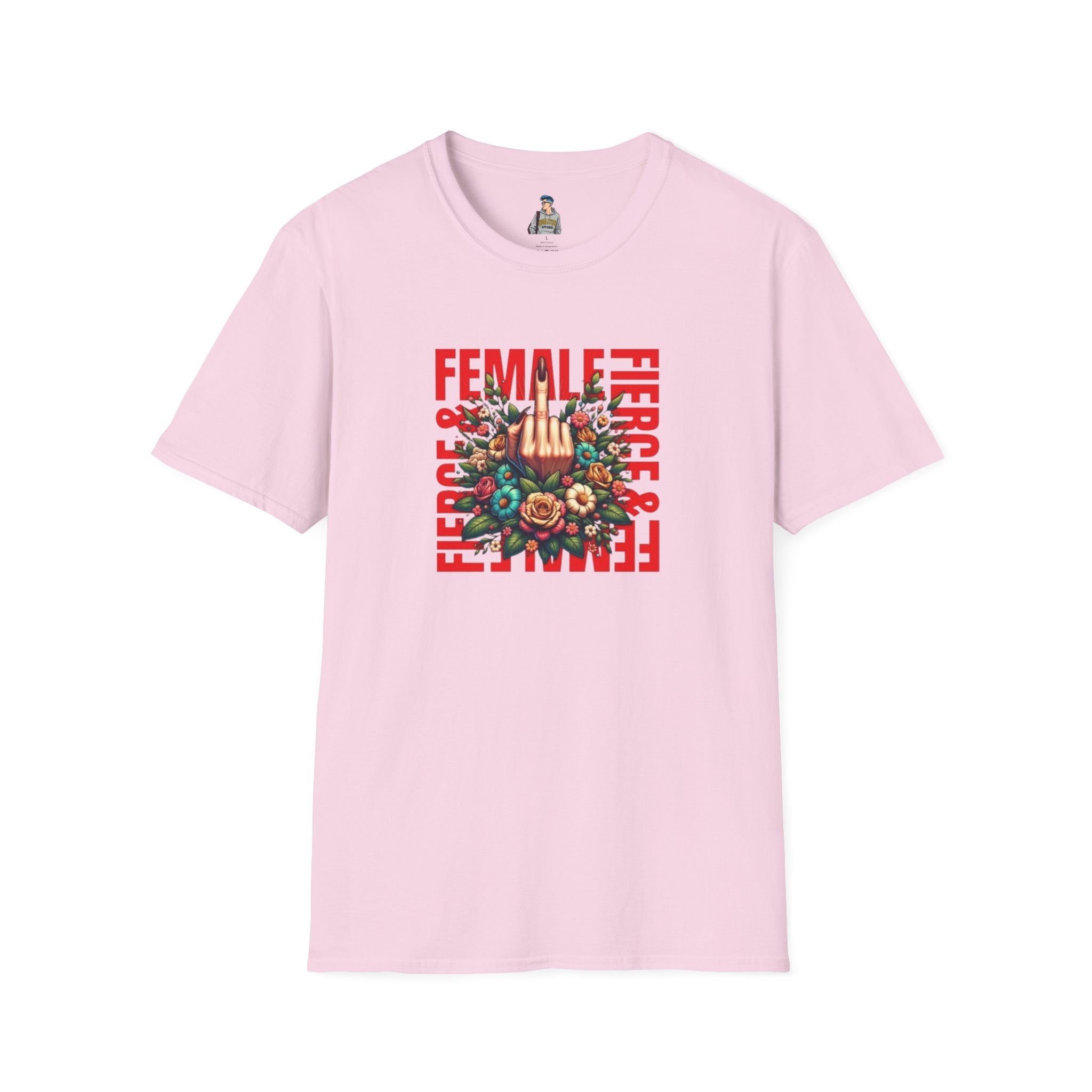 Fierce Female Unisex T-Shirt - Softstyle Floral Graphic Tee