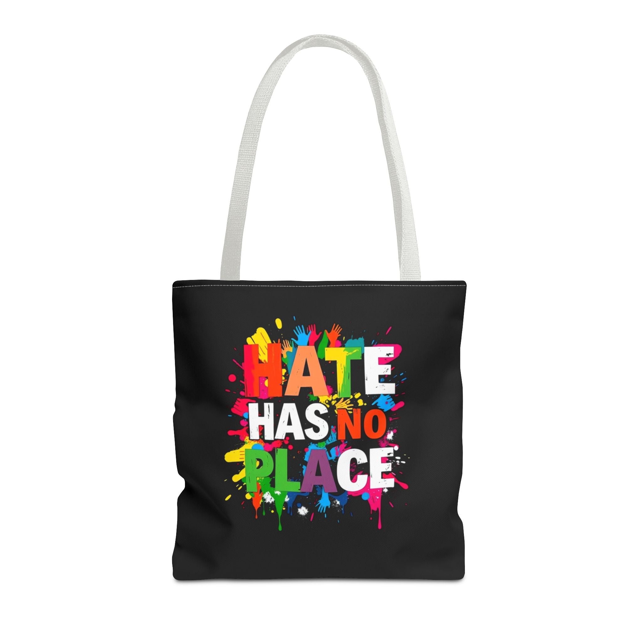 Hate Has No Place Paint Splatter Tote Bag
