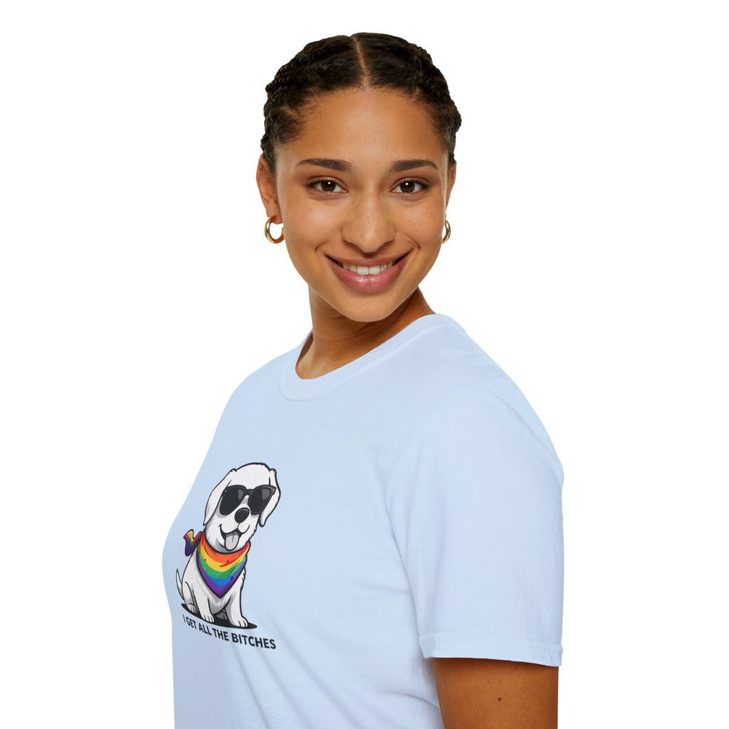 Pride Dog T‑Shirt – I Get All the Bitches