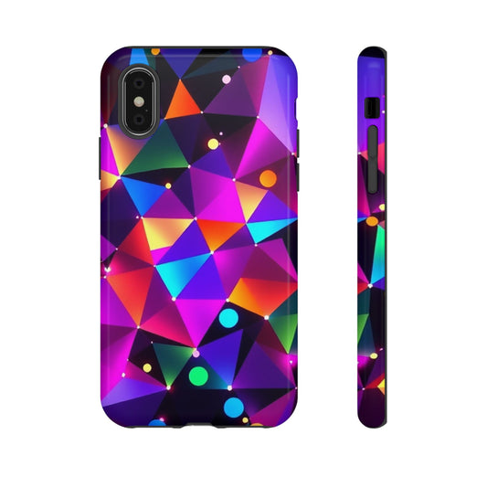 Android OR iPhone Compatible Cases - Colorful Angles Design - Unique Tough Cases