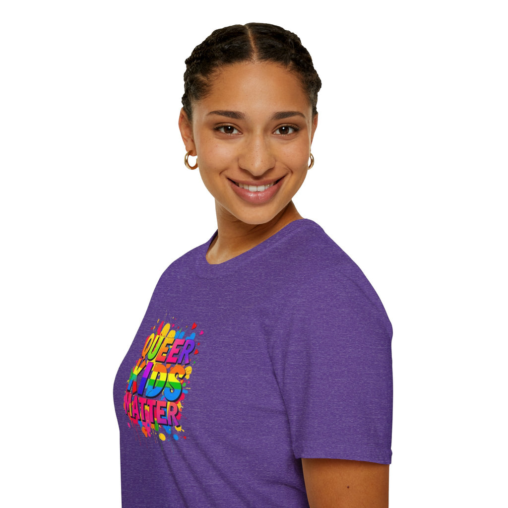 Queer Kids Matter Unisex Softstyle T-Shirt - Celebrate Inclusivity & Pride