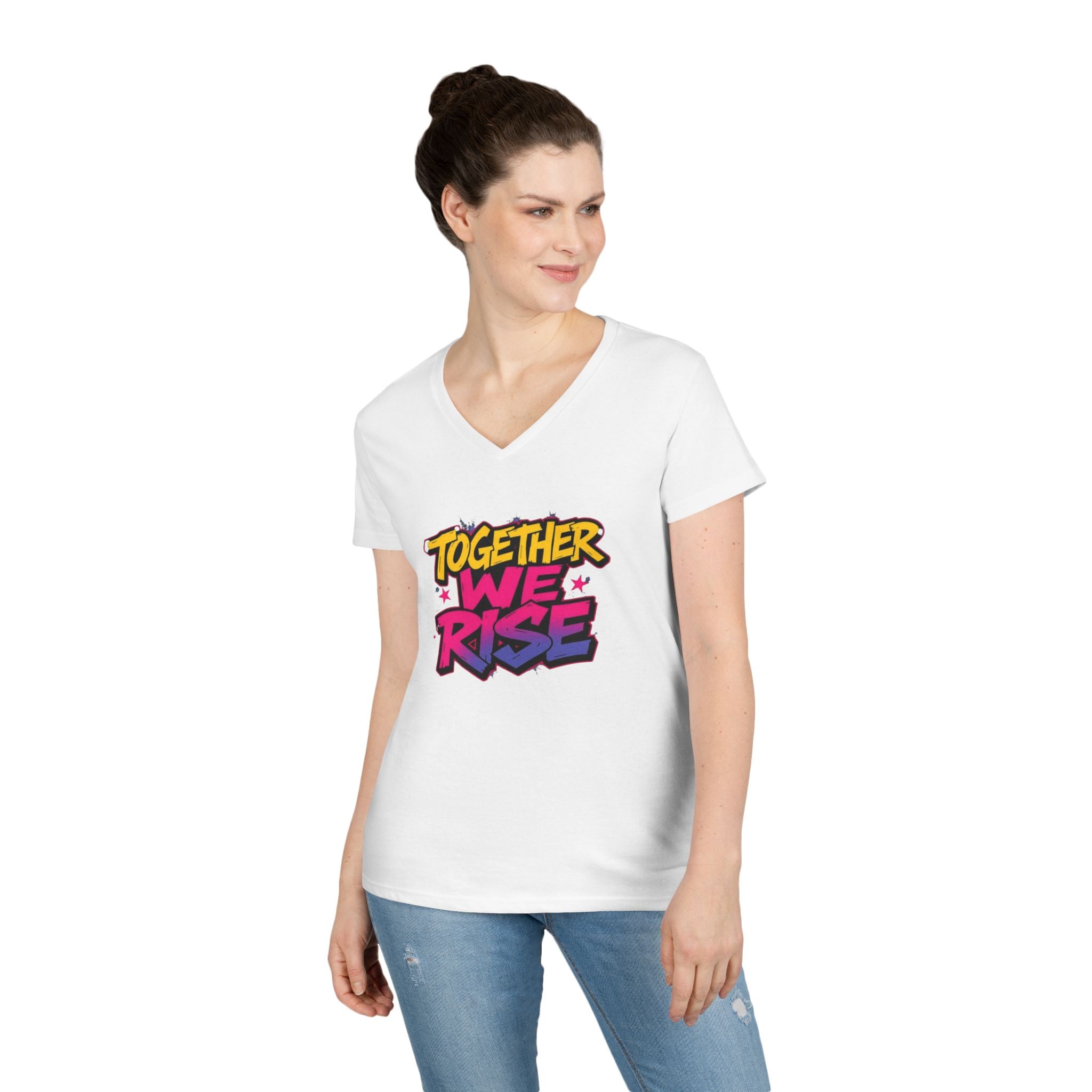 Empowerment Ladies' V-Neck T-Shirt - Together We Rise