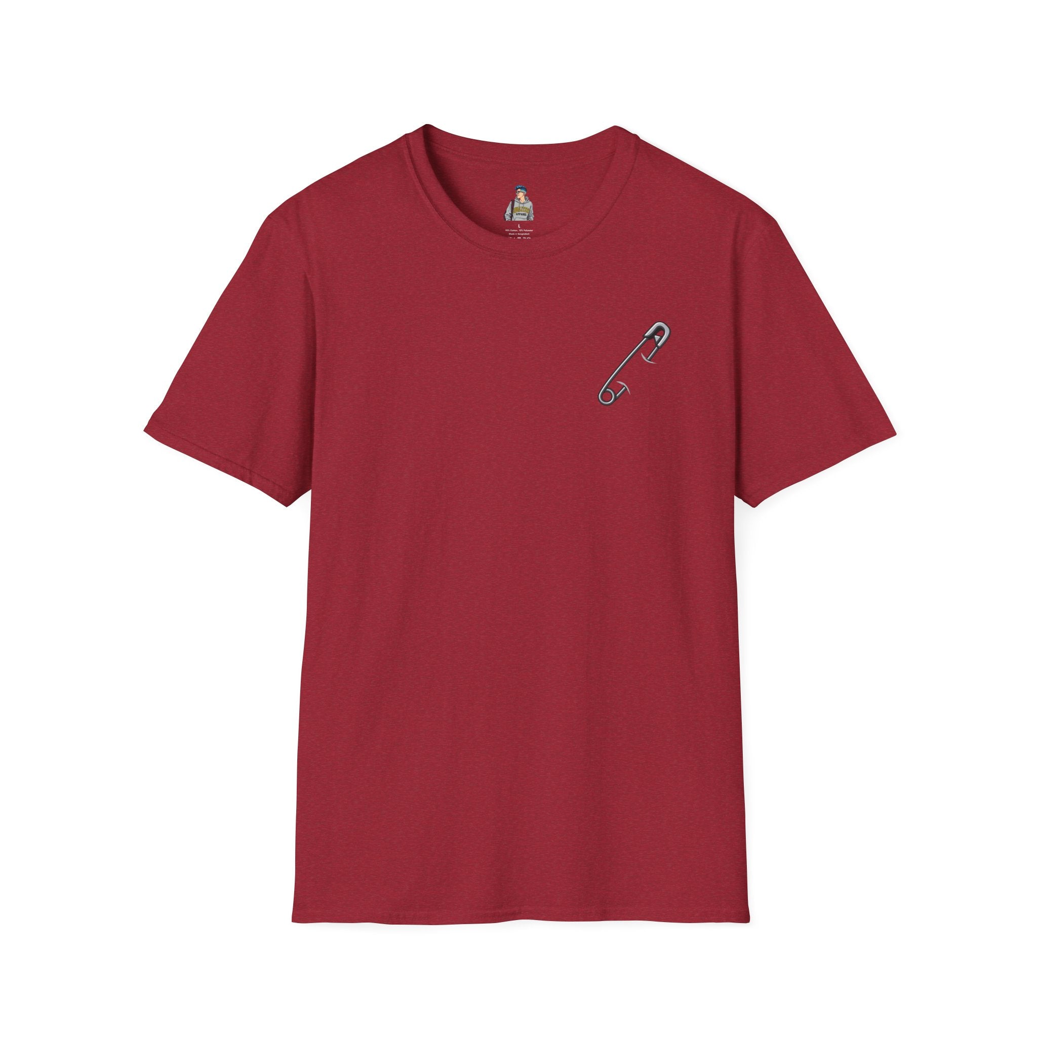 Live and Let Live Safety Pin Unisex Softstyle T-Shirt - Casual LGBTQ+ Pride Tee