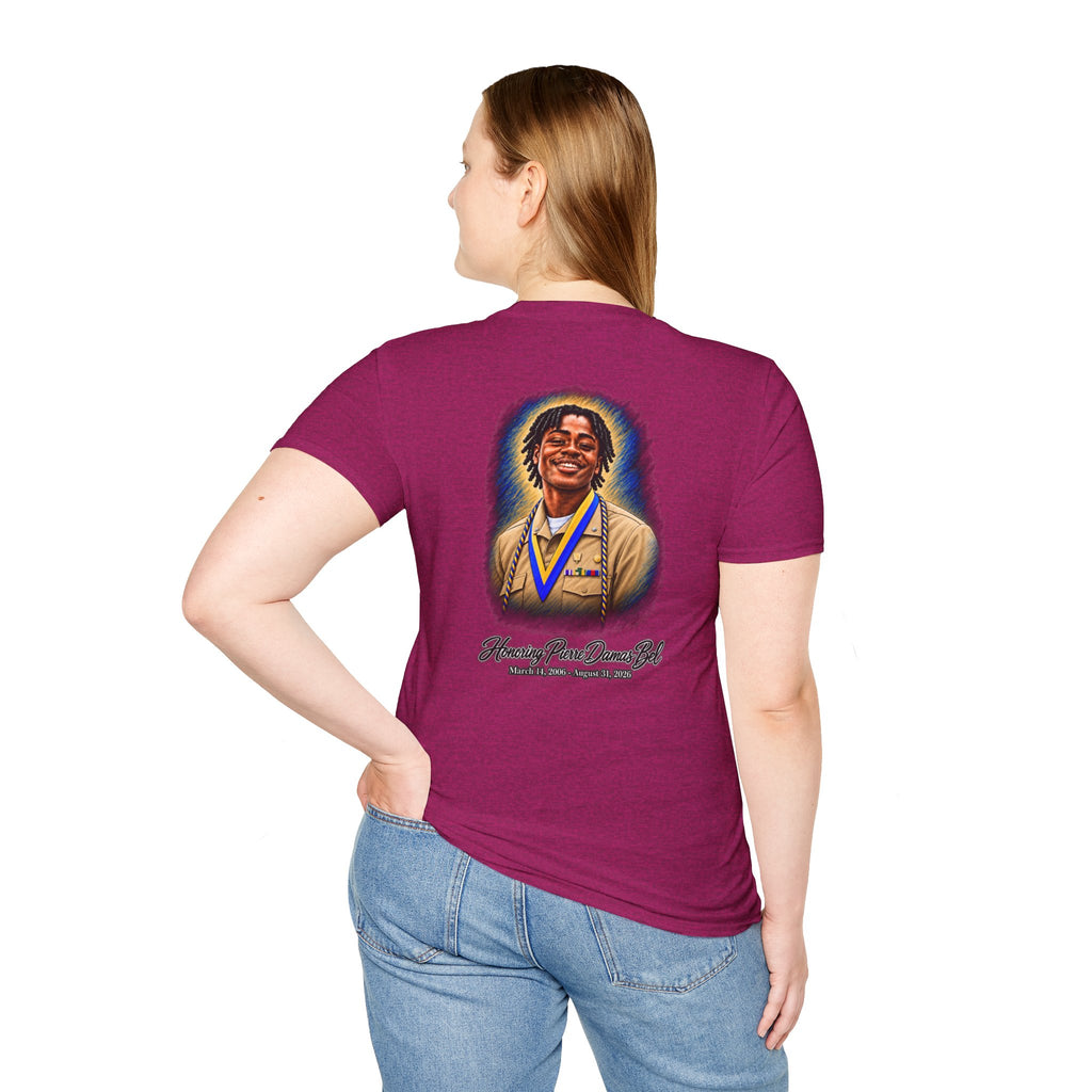 Portrait Front and Back - In Memory of Pierre Damas Bel T-Shirt