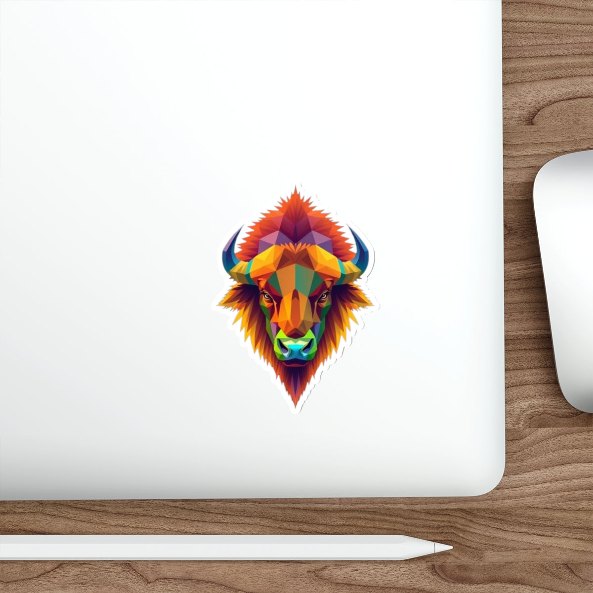 Fractal LGBTQIA Bison Die-Cut Stickers