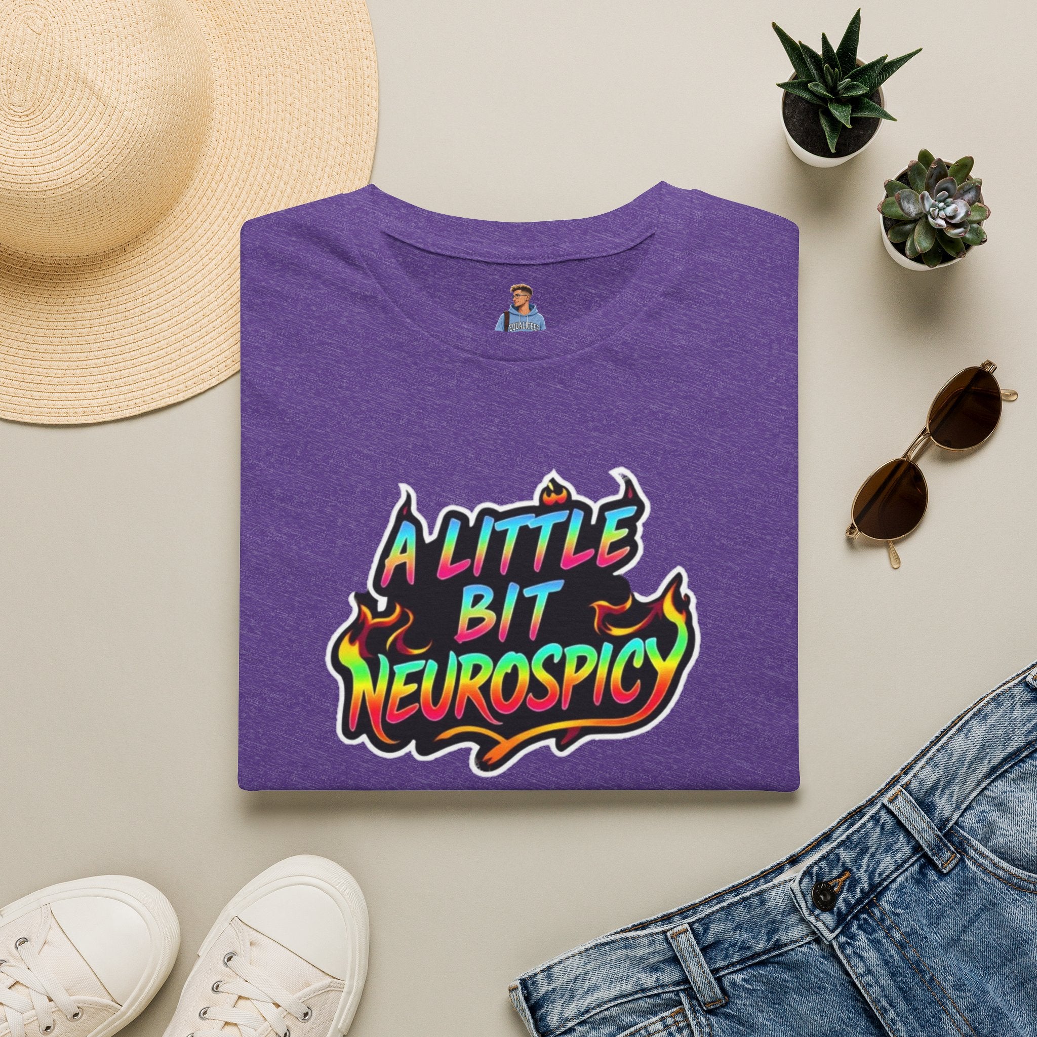 A Little Bit Neurospicy Unisex Softstyle T-Shirt - Fun & Quirky Graphic Tee for Neurodivergent Awareness