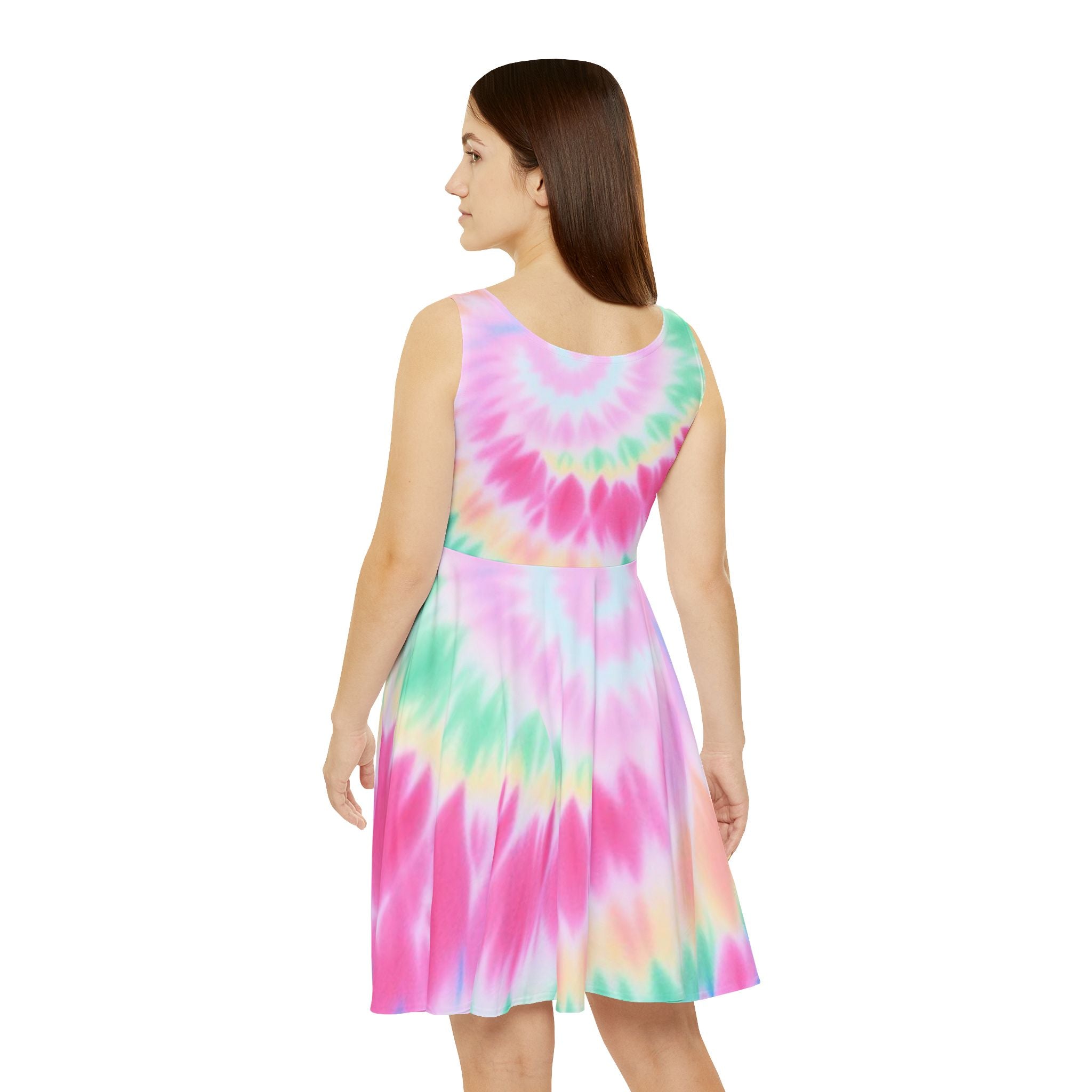 Vibrant Tie-Dye Skater Dress - Perfect for Summer Outings & Festivals