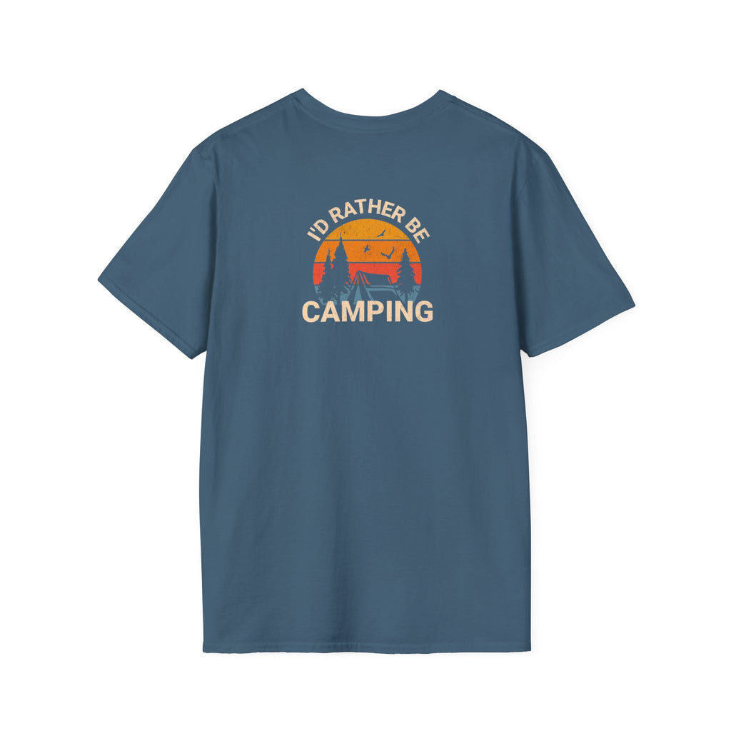 Unisex Softstyle T-Shirt - 'I'd Rather Be Camping' Adventure Tee
