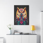 Colorful Owl Canvas Wall Art - 1.25" Stretched Matte