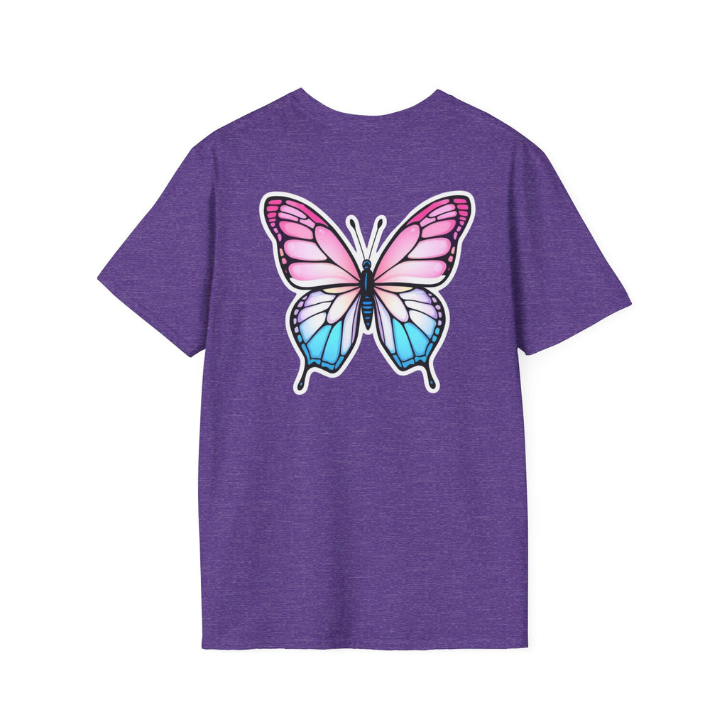 Trans Caterpillar to Butterfly Transformation T-Shirt, Unisex Graphic T-Shirt
