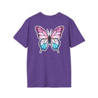 Trans Caterpillar to Butterfly Transformation T-Shirt, Unisex Graphic T-Shirt