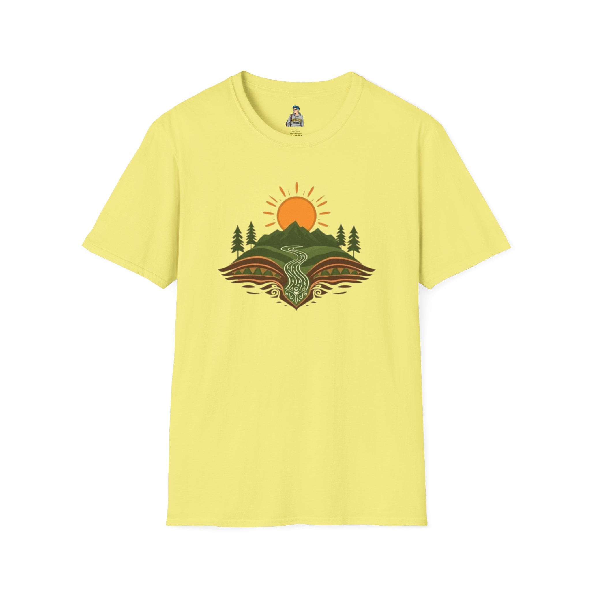 Mountain Scene Unisex Softstyle T-shirt
