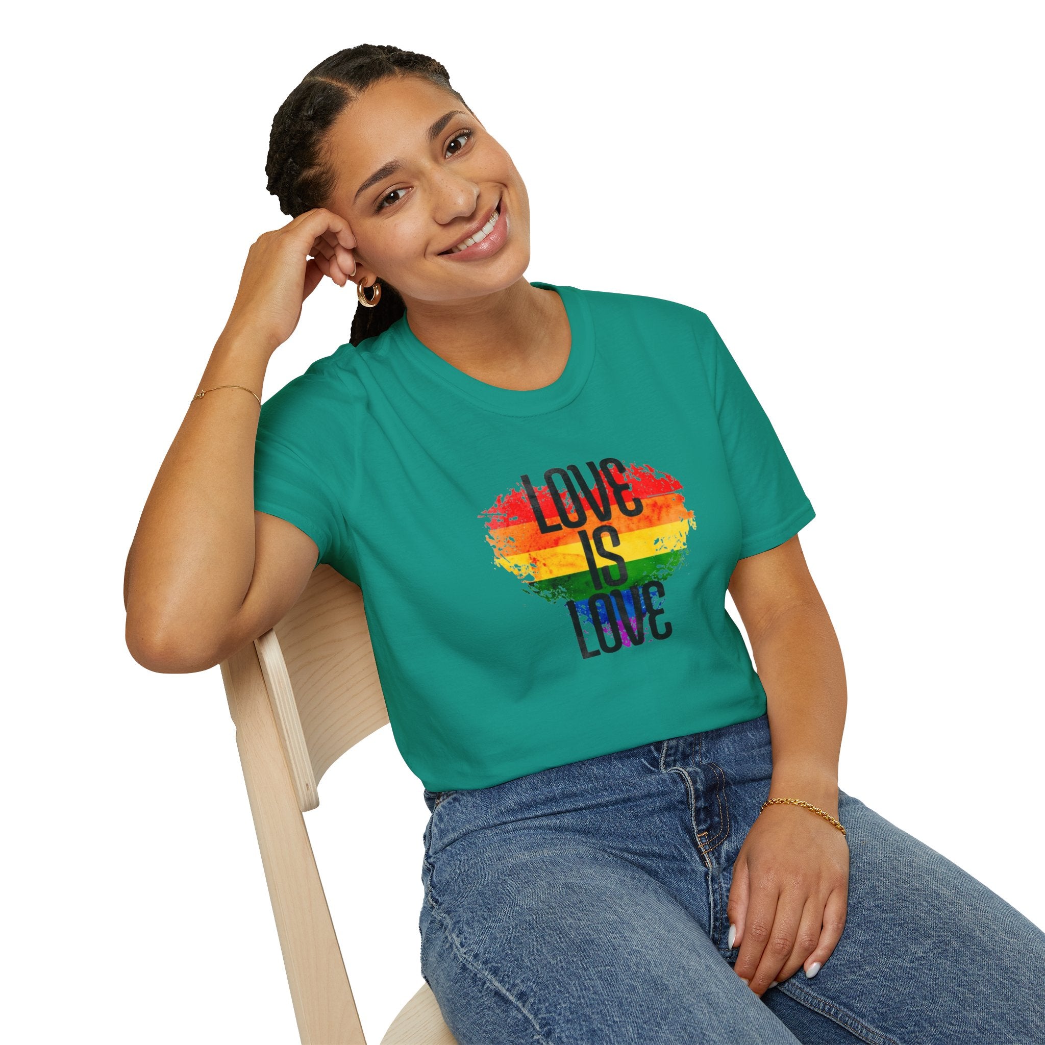Pride Love Is Love Unisex Softstyle T-Shirt - EqualiTees.Me