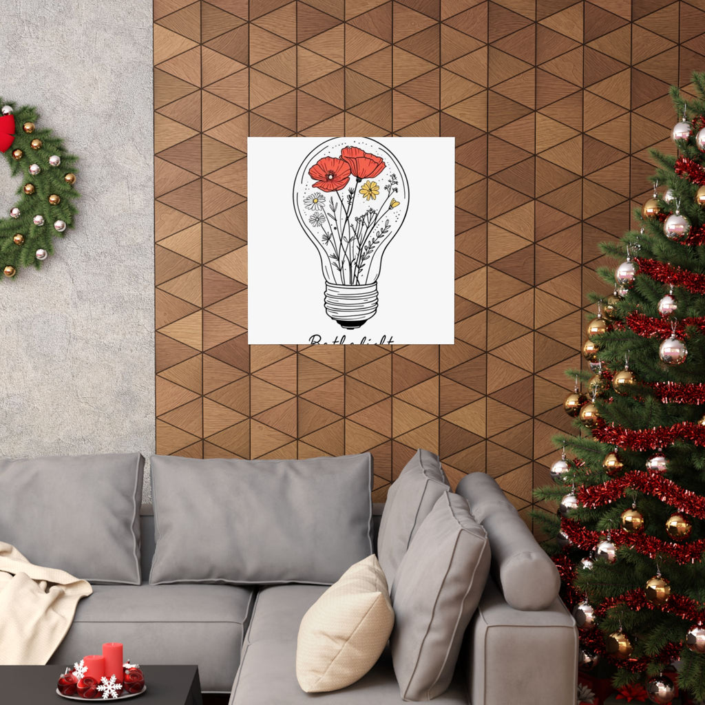 Inspirational Matte Vertical Poster - 'Be the Light'