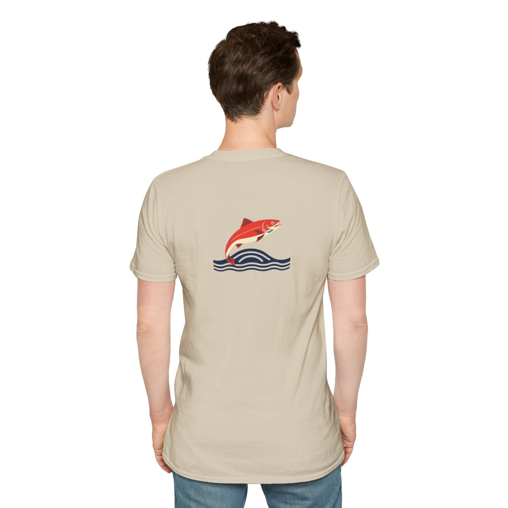 Jumping Salmon Native Pride Softstyle Unisex T-shirt