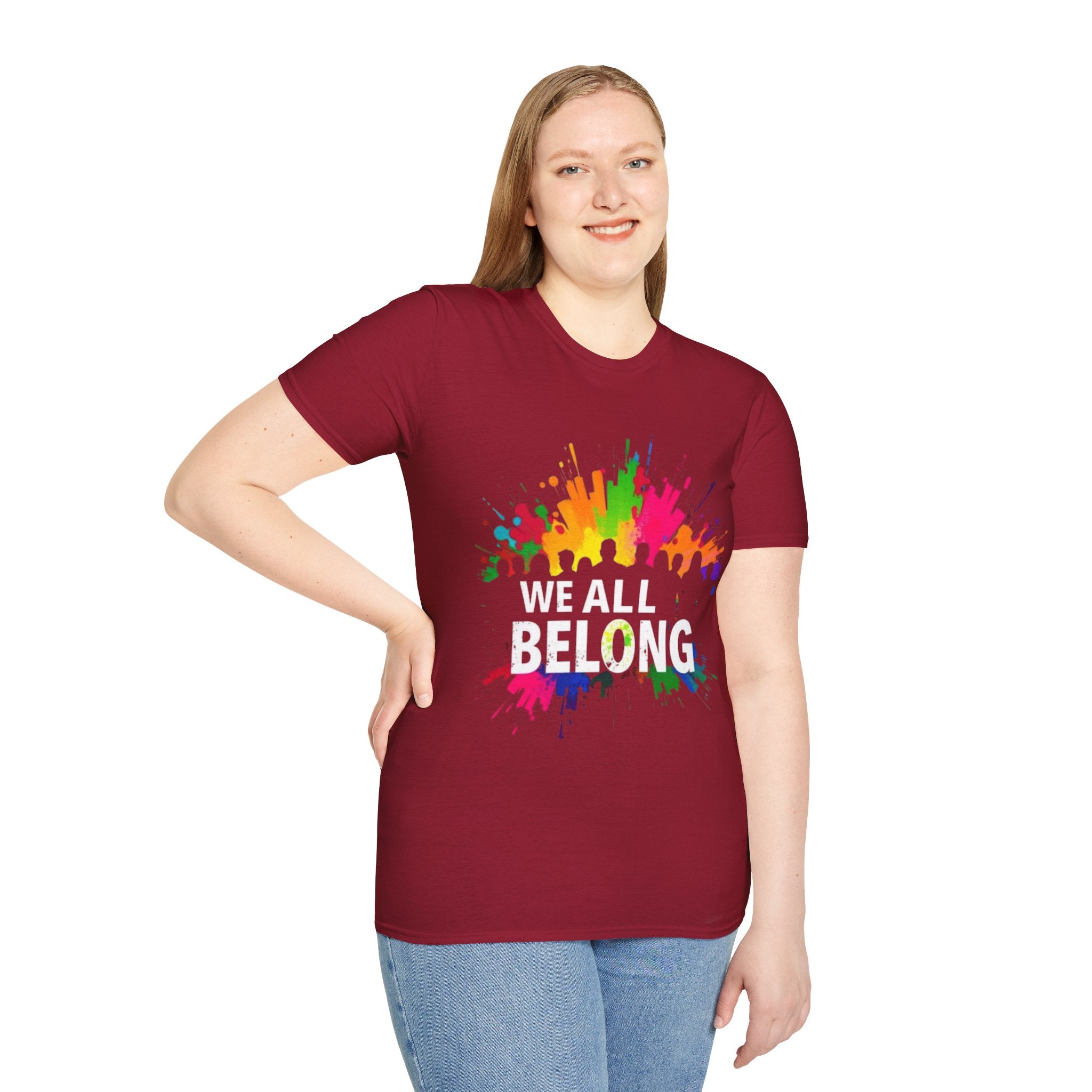Unisex Softstyle T-Shirt - 'We All Belong"