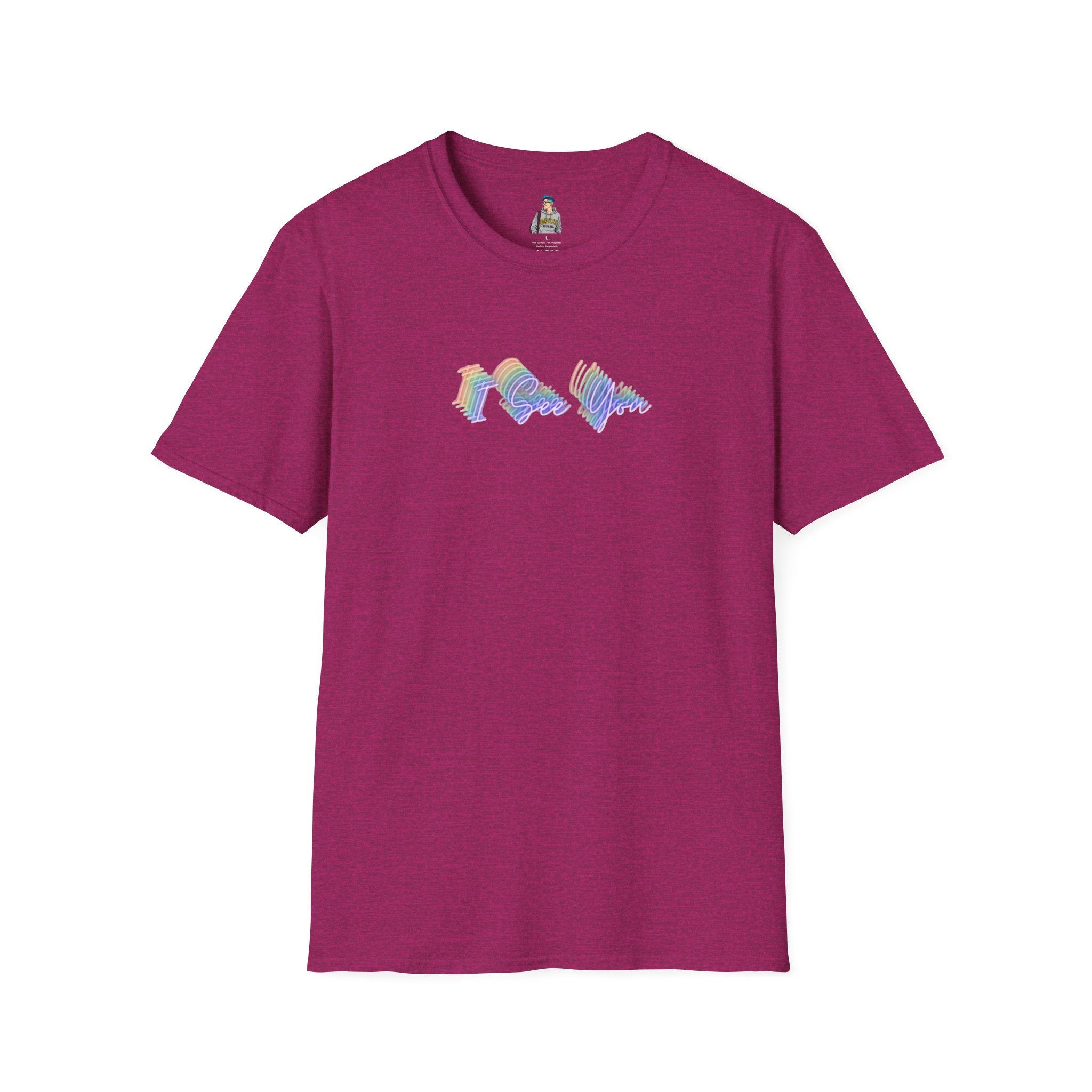 I See You Unisex Softstyle T-Shirt - Colorful Wave Design for LGBTQ+ Visibility