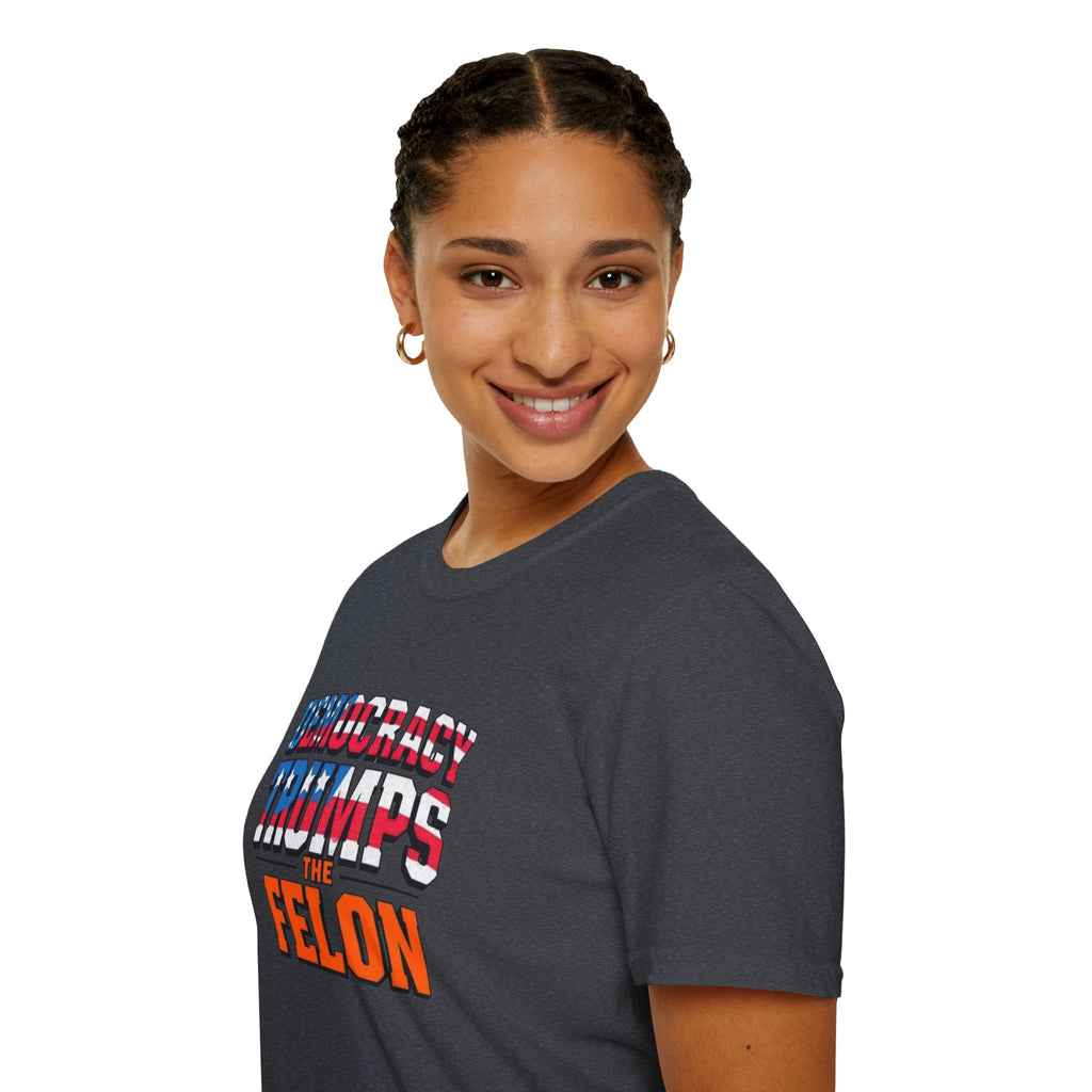 Democracy Trumps the Felon Graphic Tee